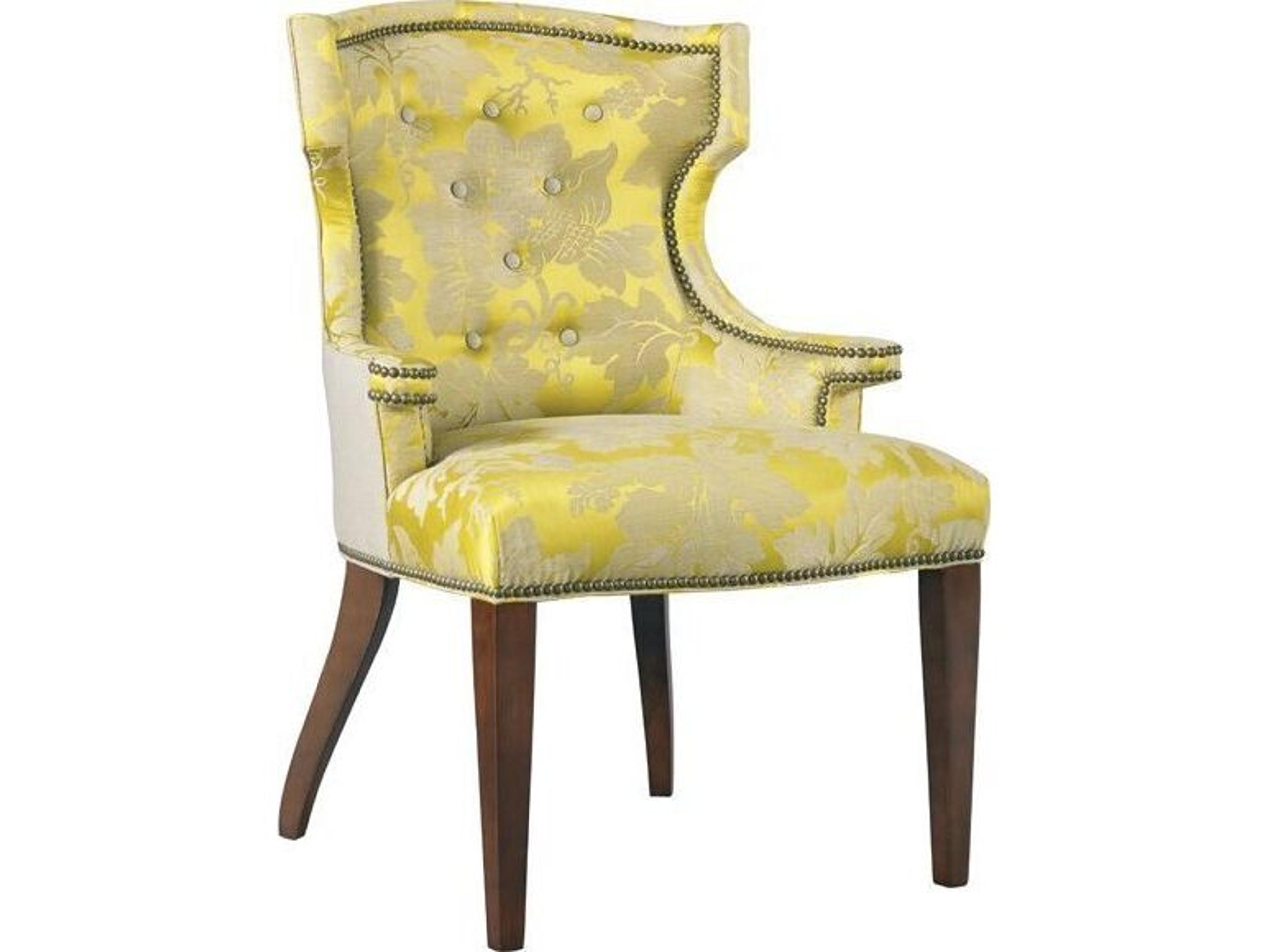 Upholstery Quinn Brown Upholstered Arm Dining Chair