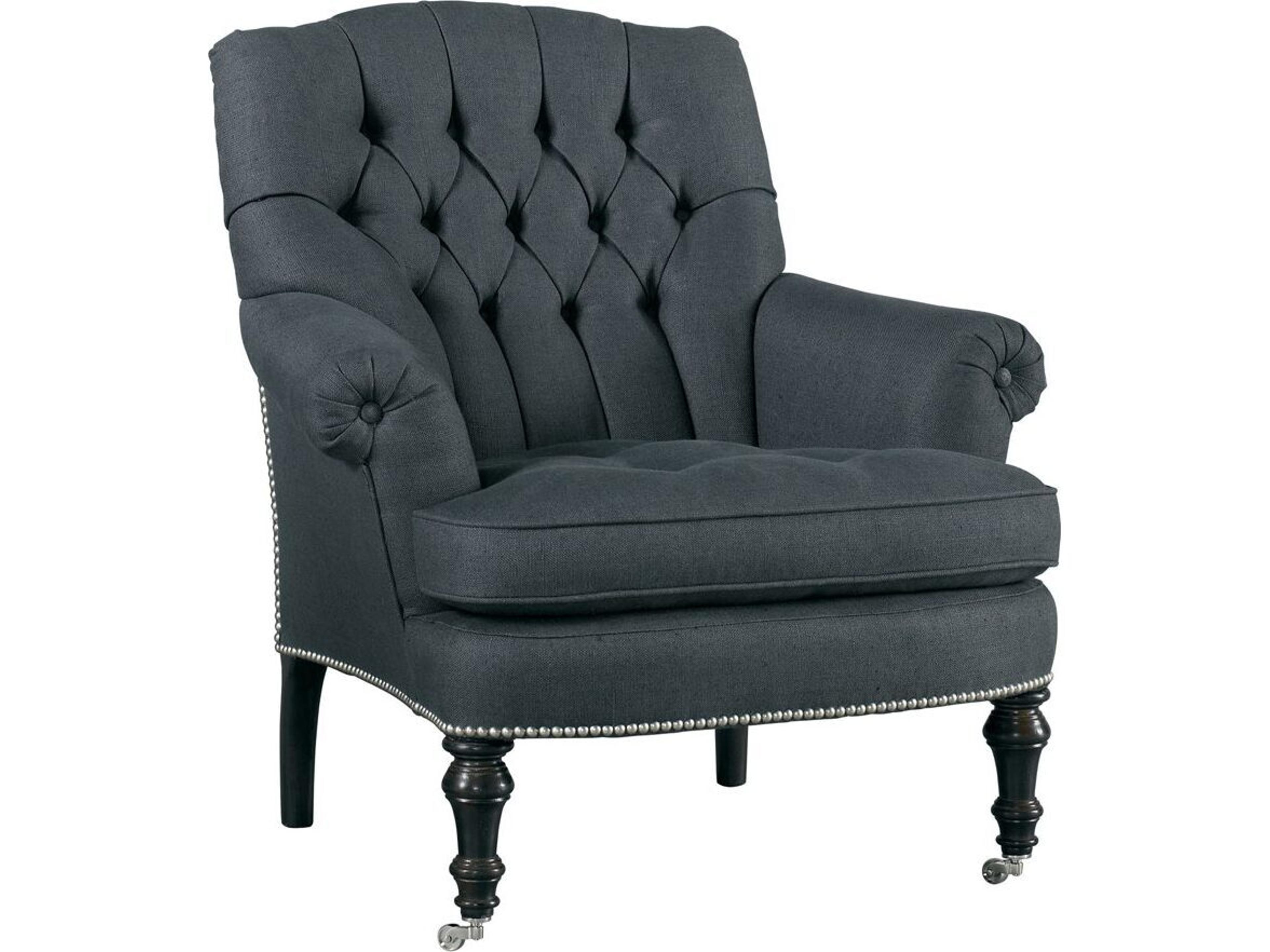 Lillian August Upholstery Aubrey Rolling Fabric Tufted Accent Chair