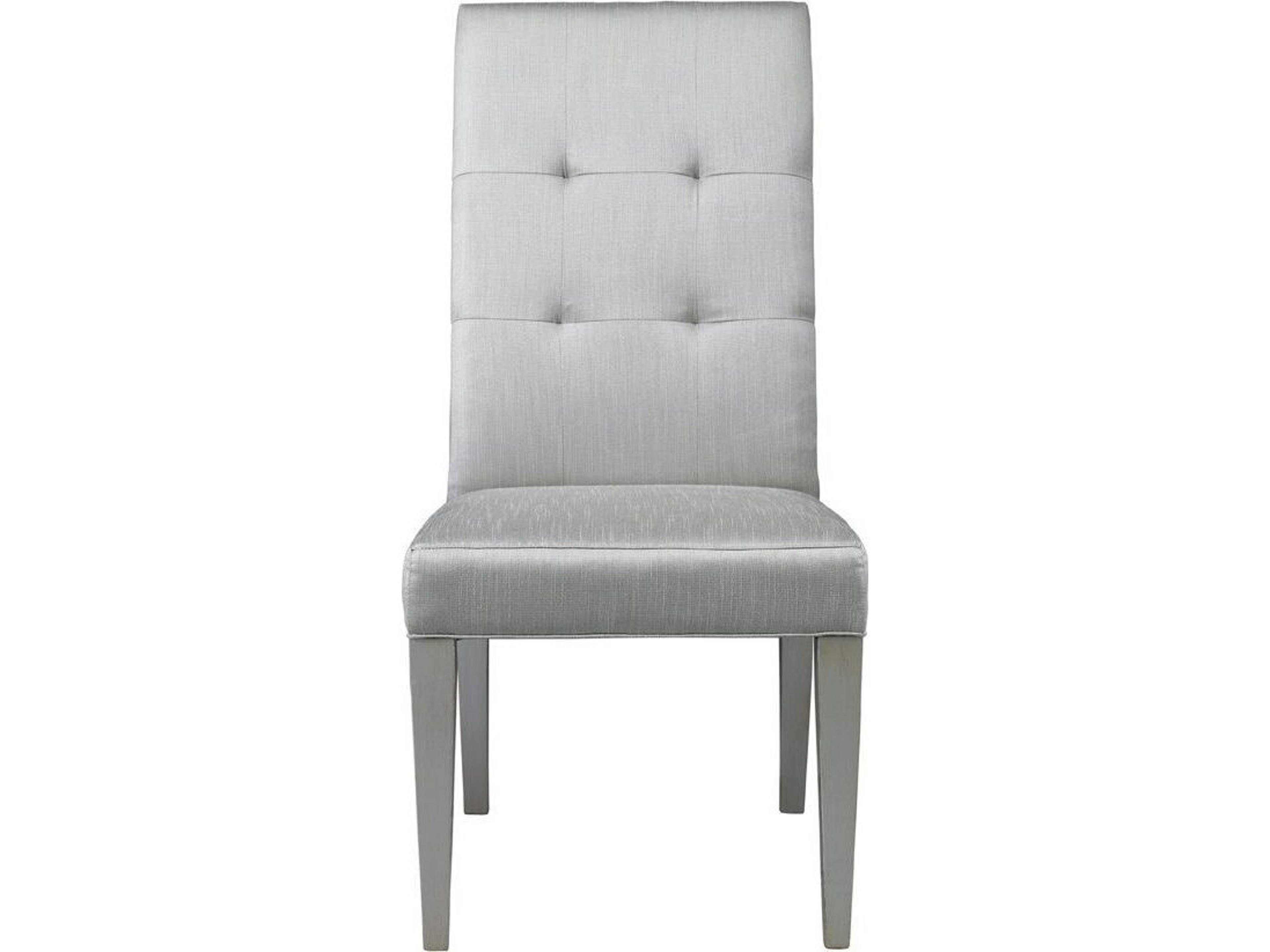 Lillian August Upholstery Lyle Tufted Walnut Wood Gray Upholstered Side Dining Chair