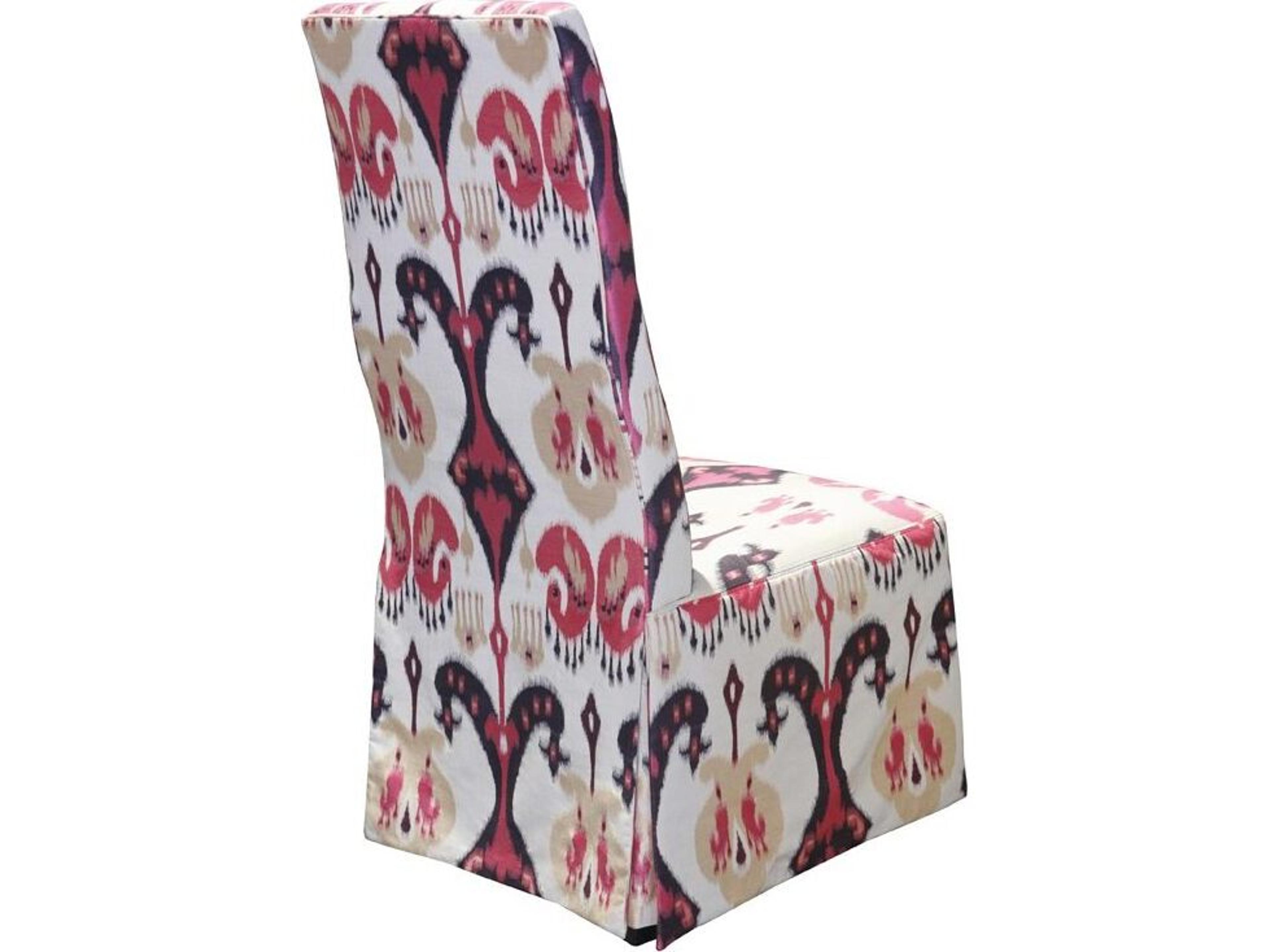 Lillian August Upholstery Royale Walnut Wood Pink Upholstered Side Dining Chair