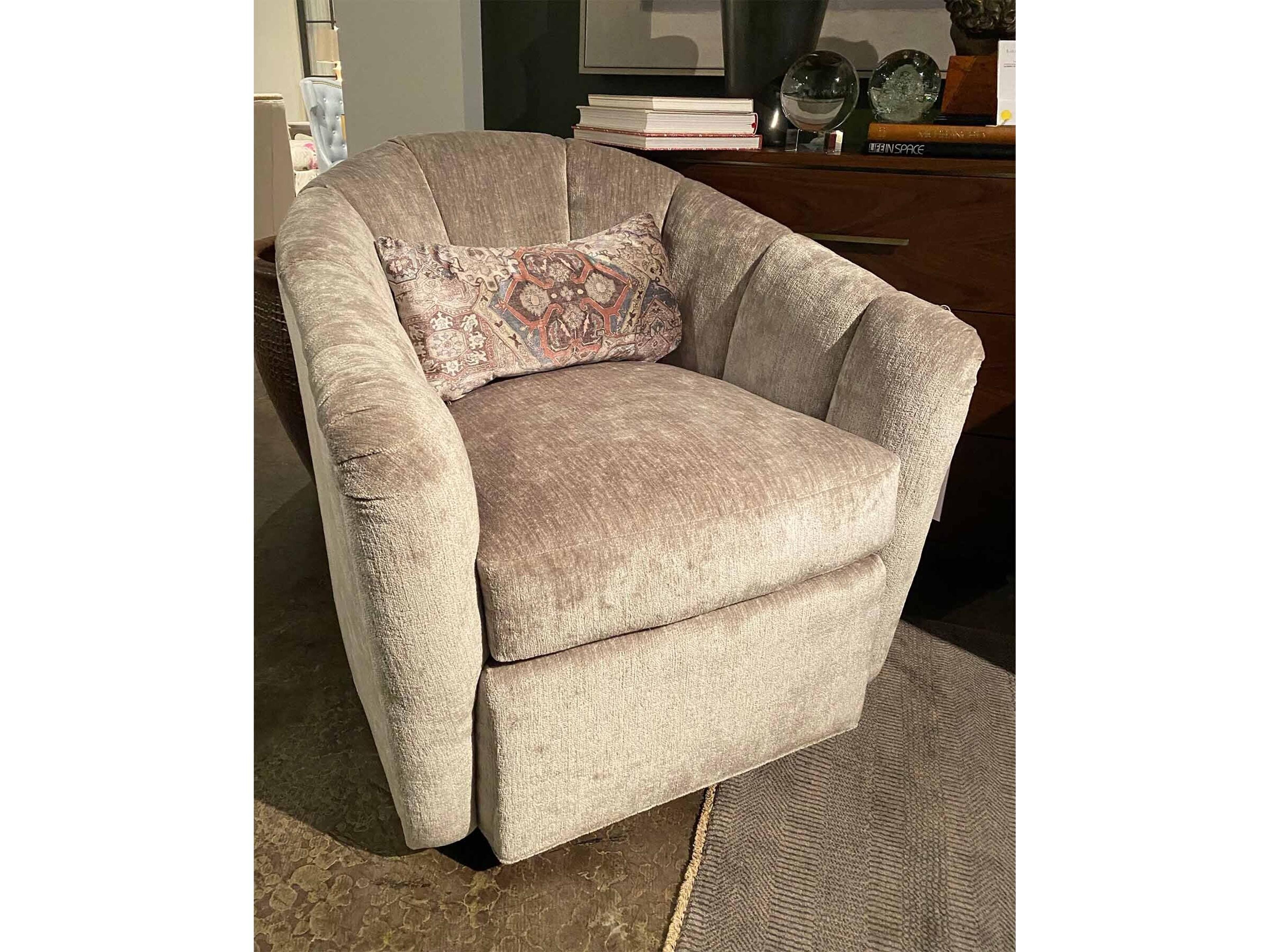 Lillian August Upholstery Fabric Noah Swivel Accent Chair