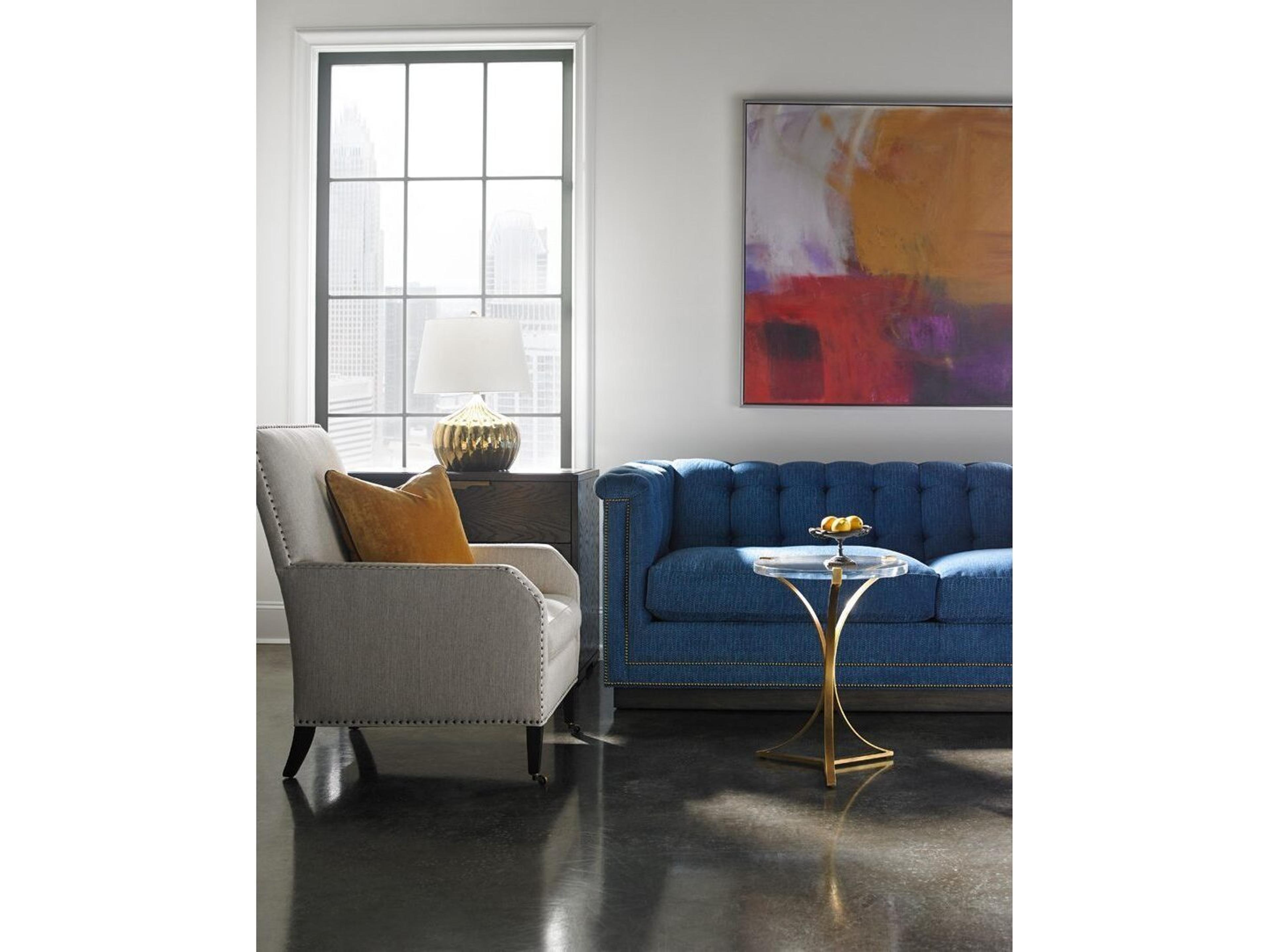 Lillian August Upholstery Hendley Rolling Fabric Accent Chair