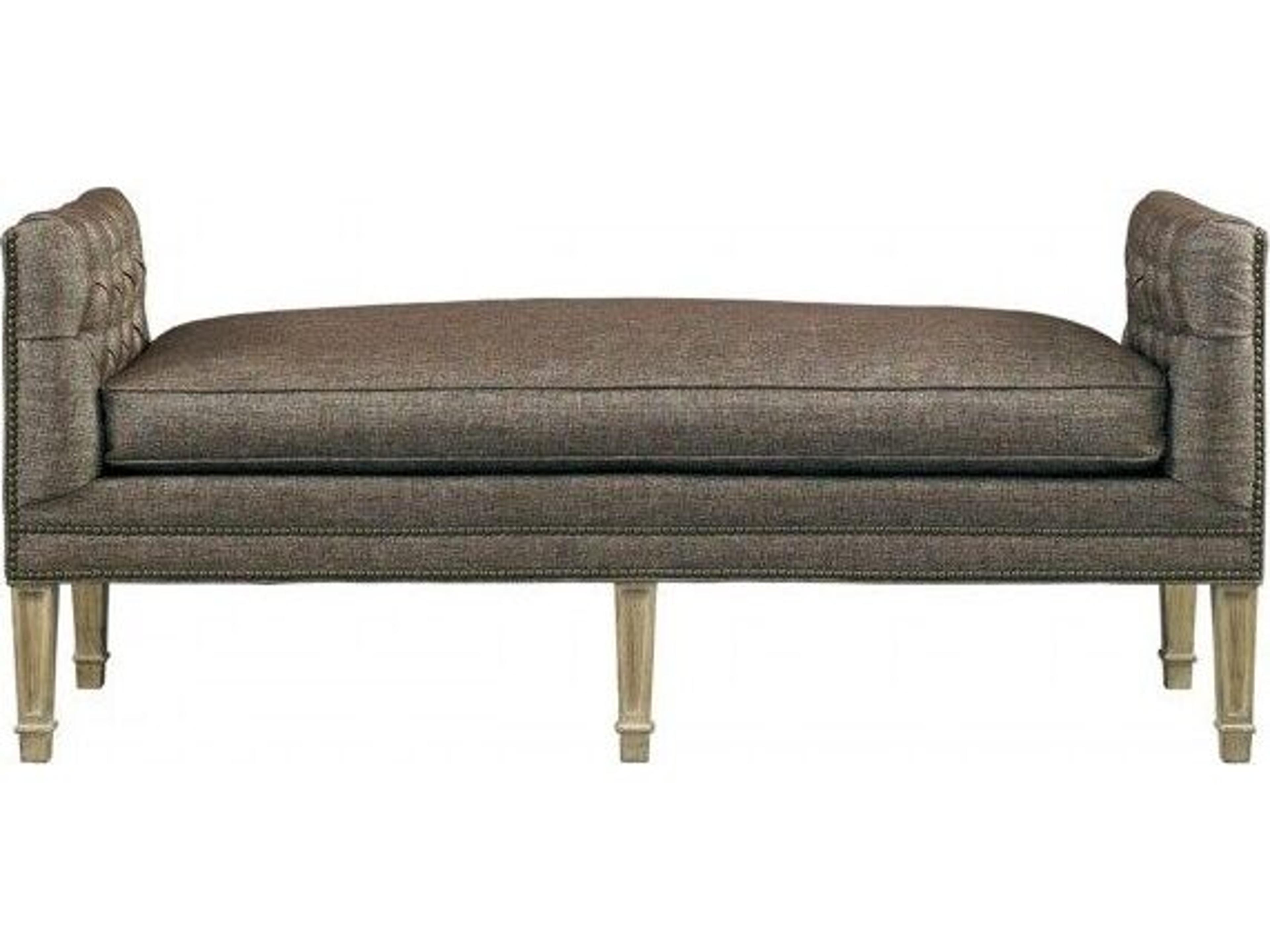 Lillian August Upholstery Meryl Wind Brown Upholstered Accent Bench