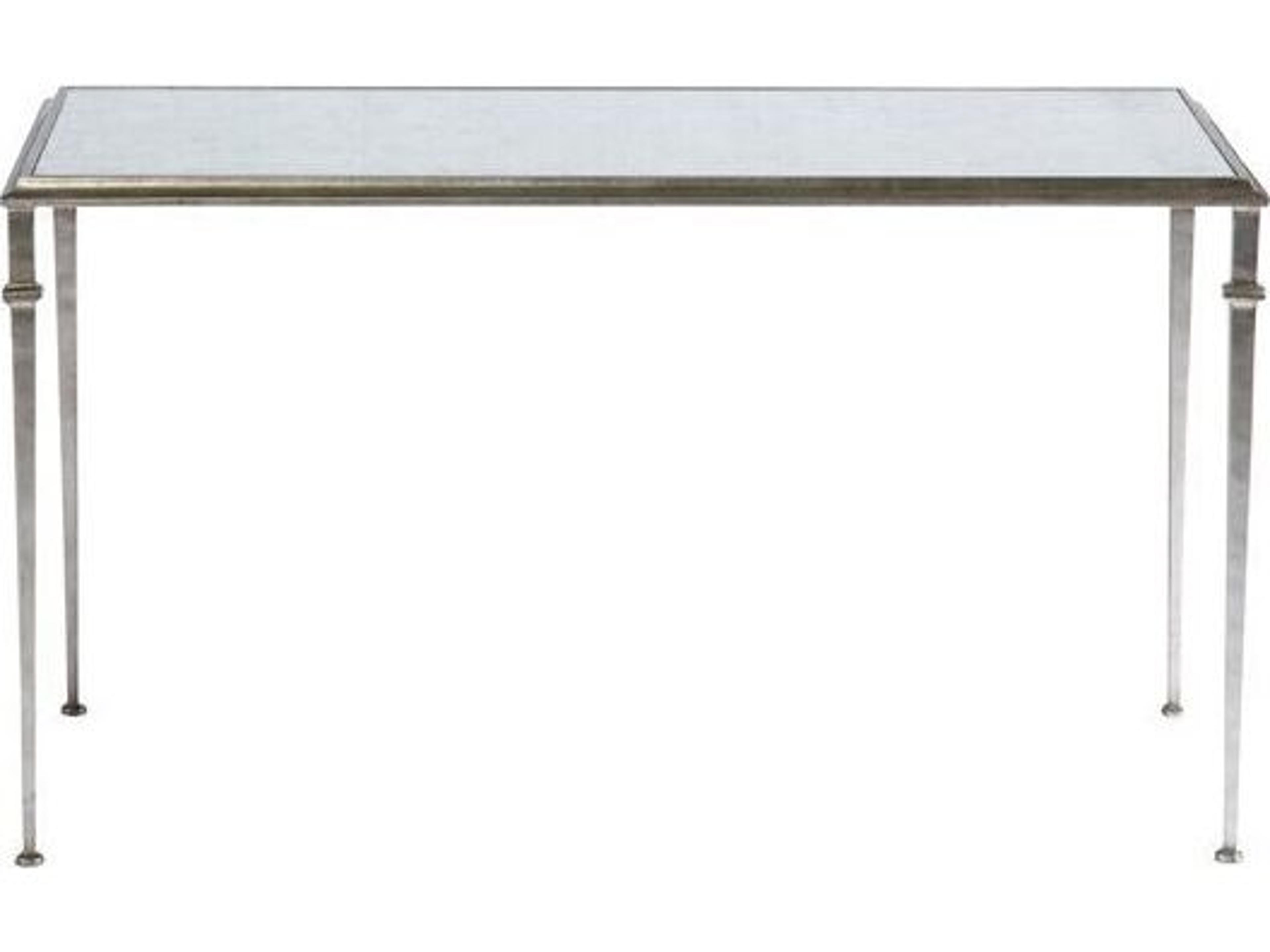 Classics Tria Rectangular Aged Silver Leaf Cocktail Table