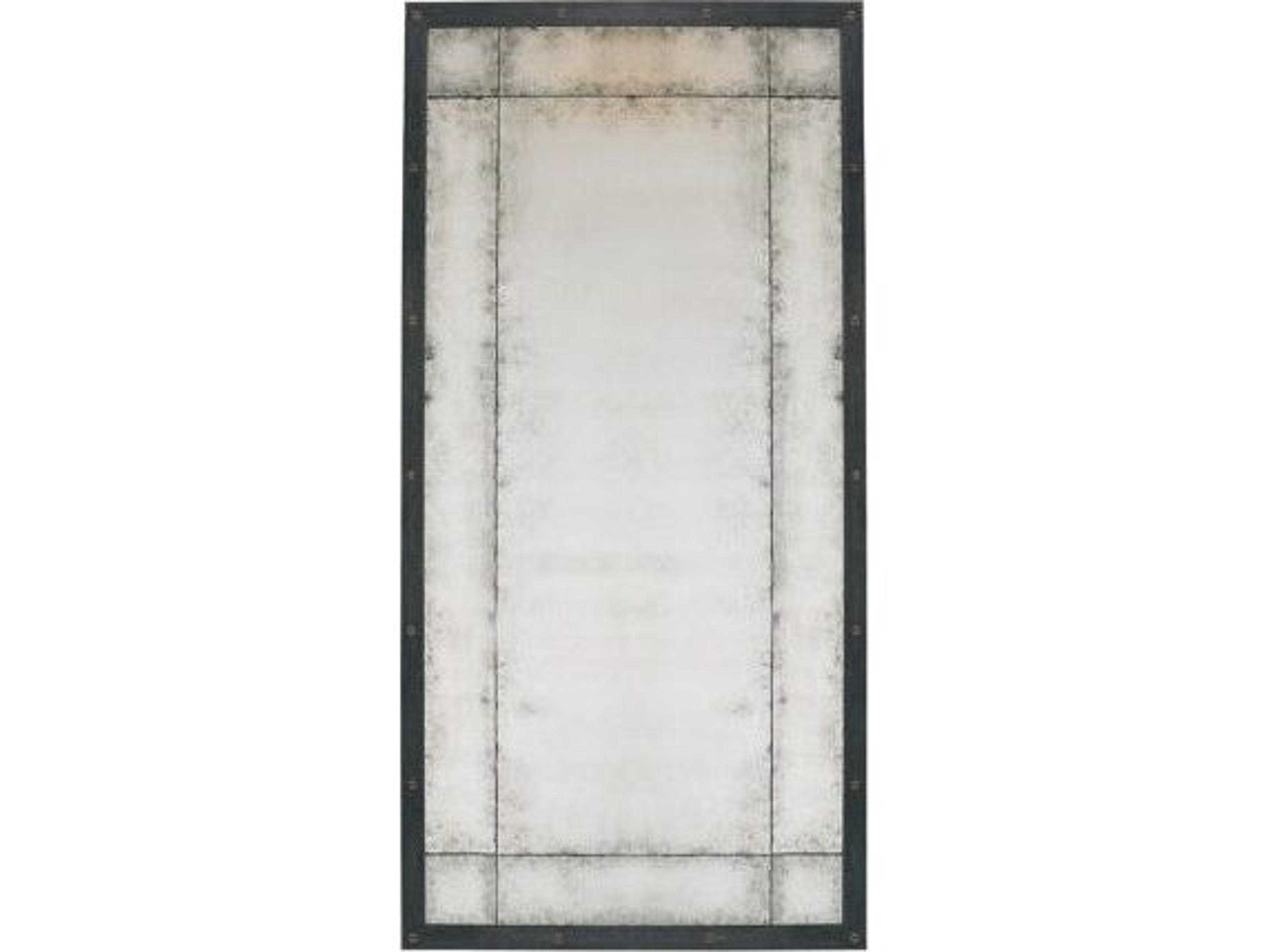 Modern Archives Rex Aged Grey Rectangular Antique Mirror