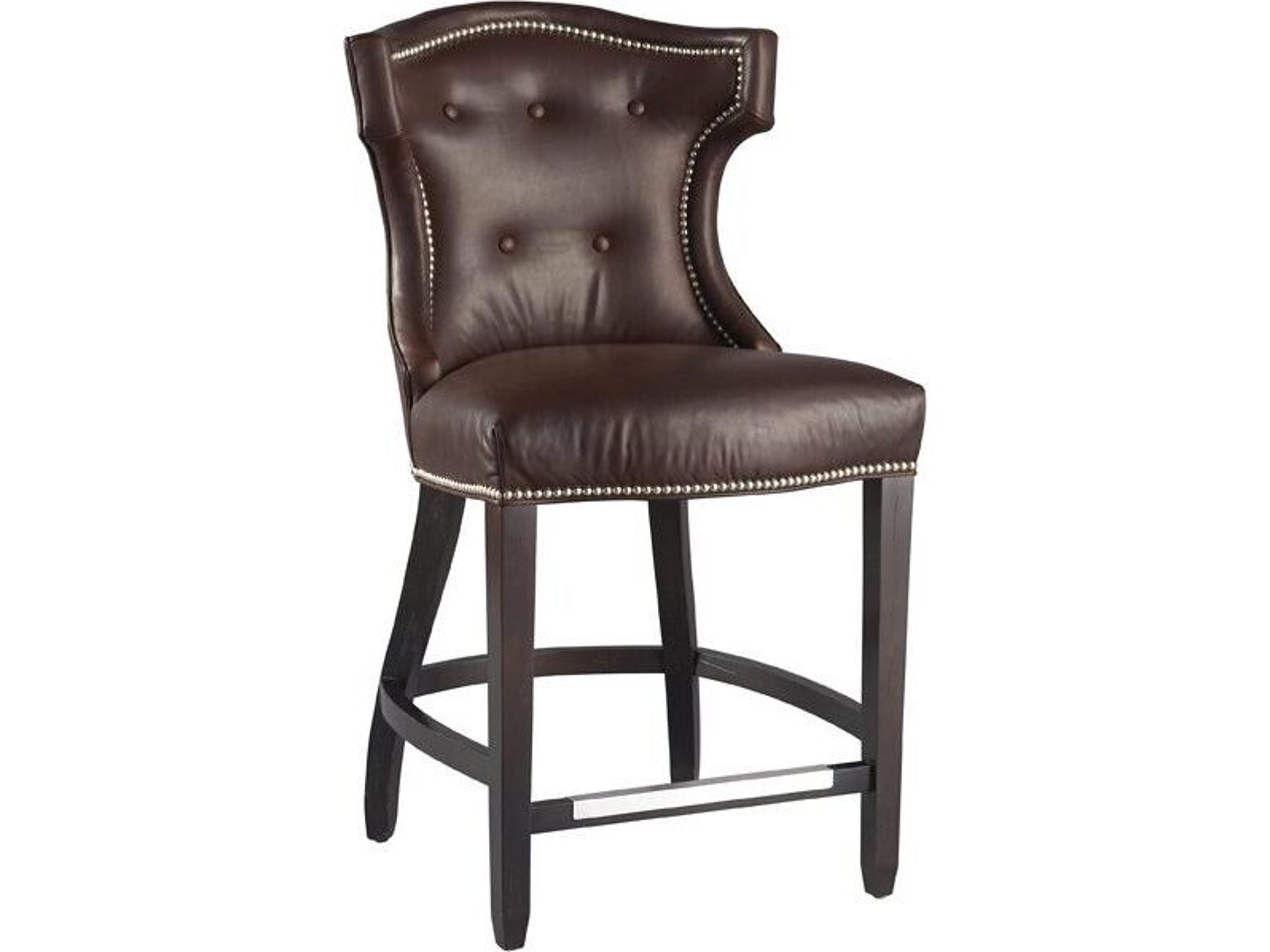 Upholstery London Chocolate Tudor Leather Counter Stool