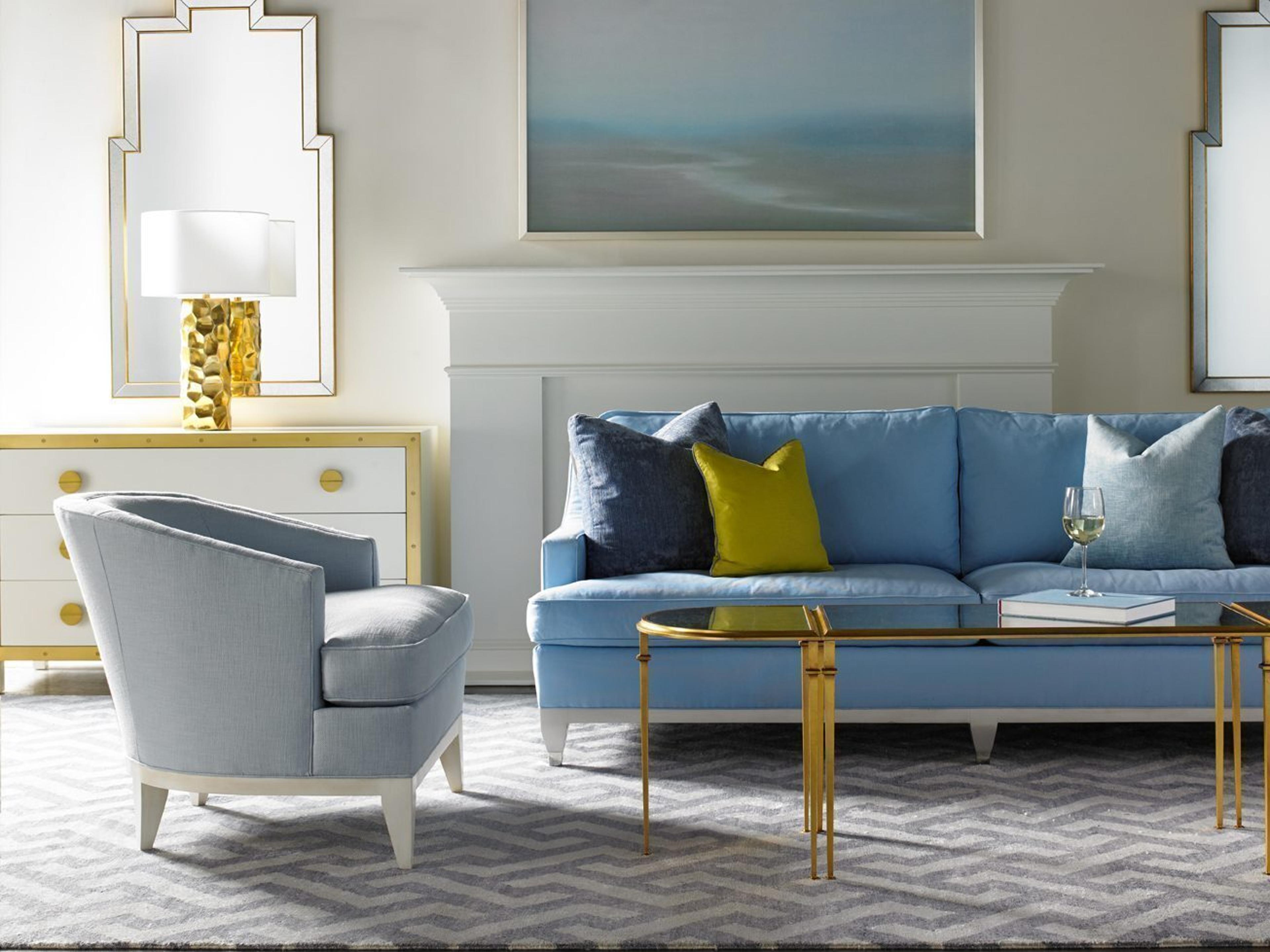 Lillian August Upholstery Leather Caroline Accent Chair