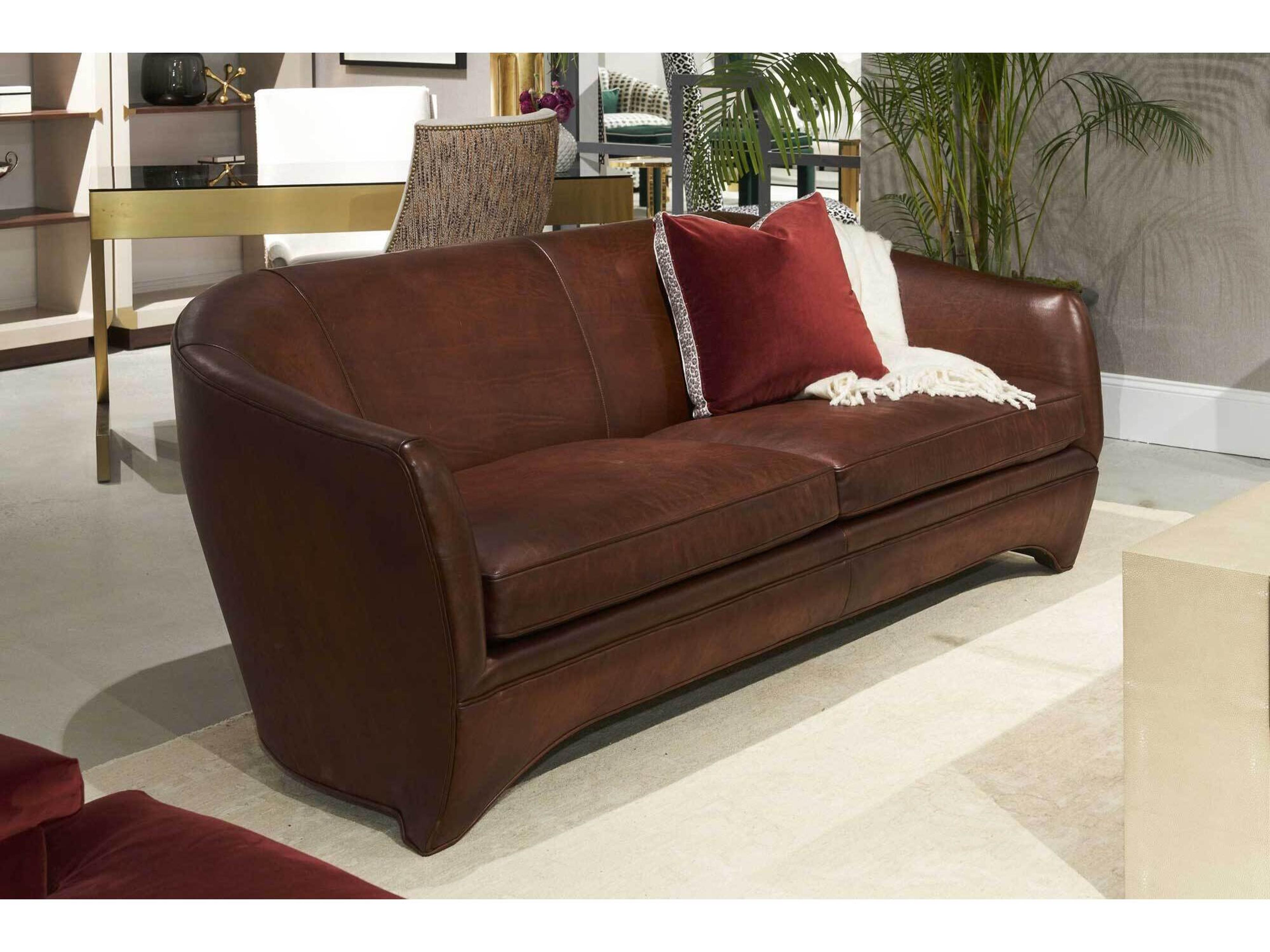 Lillian August Upholstery Leather Leo Sofa