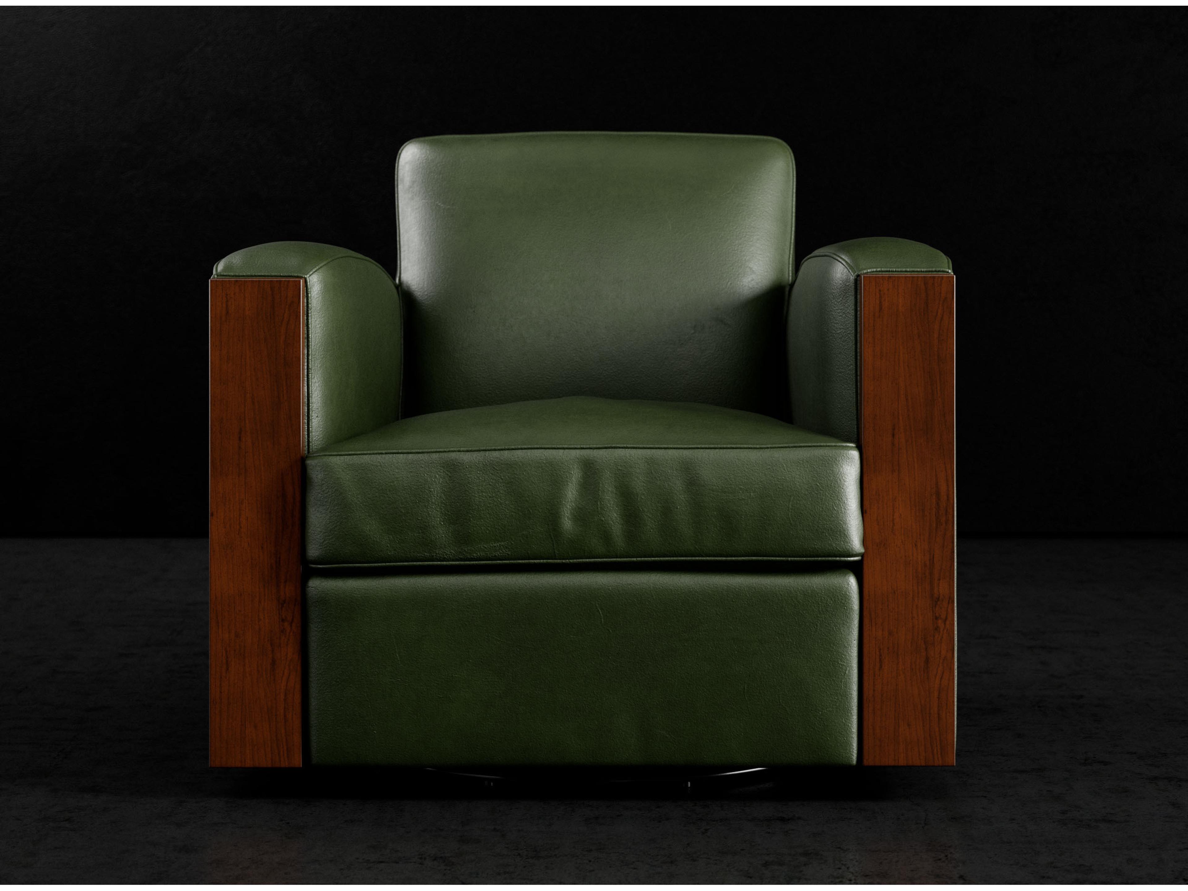 Lillian August Upholstery Leather Marcel Accent Chair