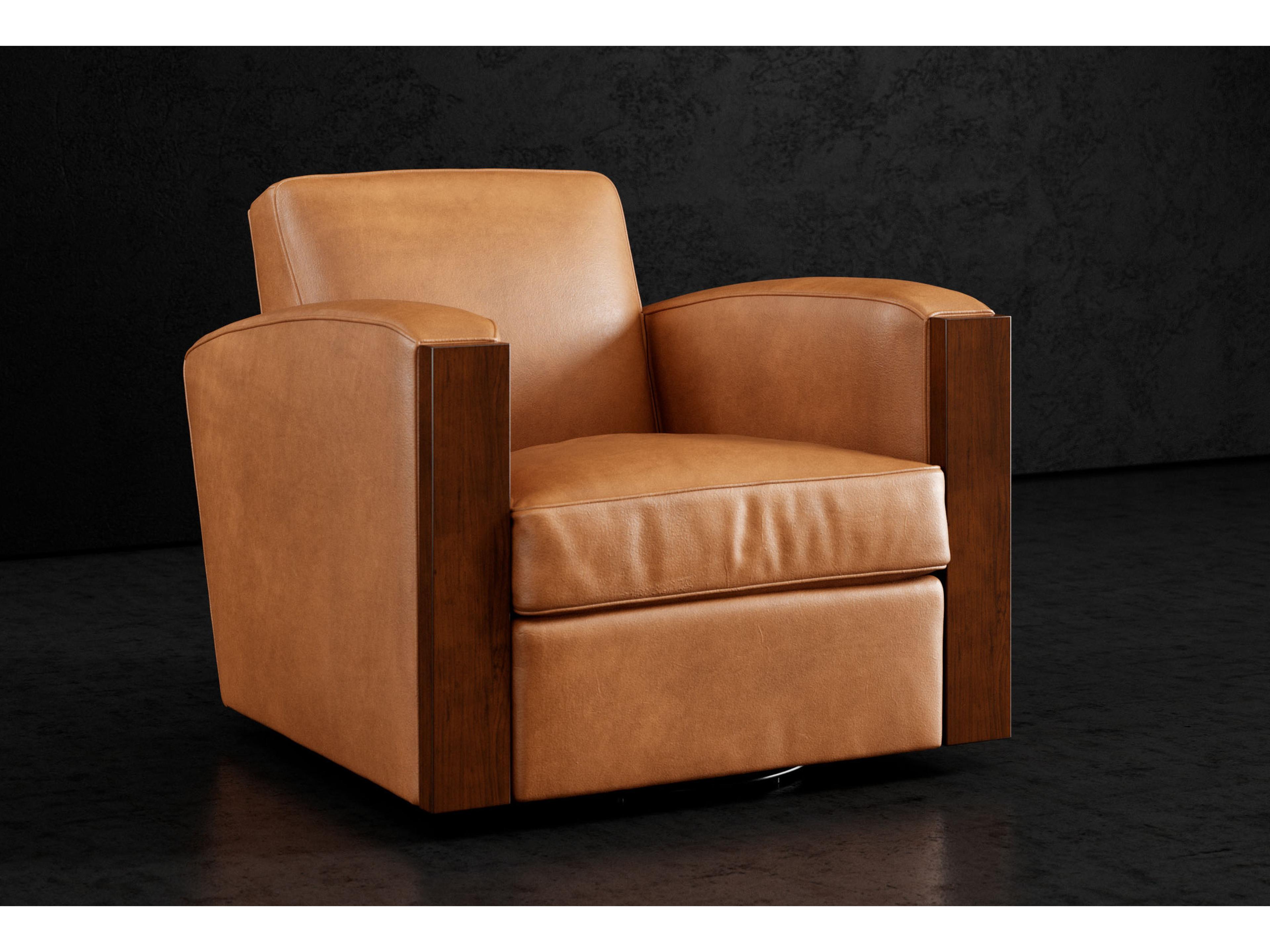 Lillian August Upholstery Leather Marcel Accent Chair