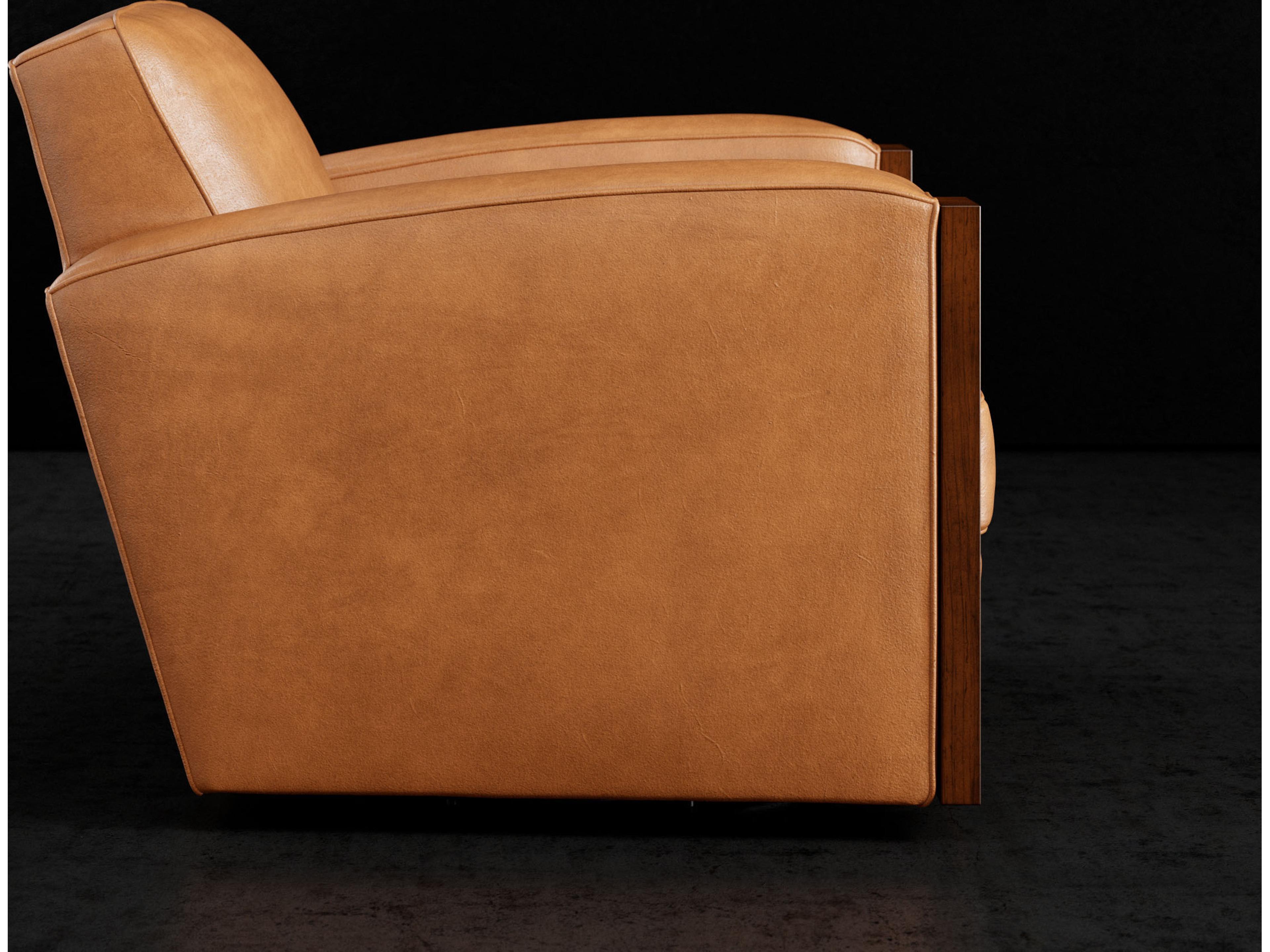Lillian August Upholstery Leather Marcel Accent Chair