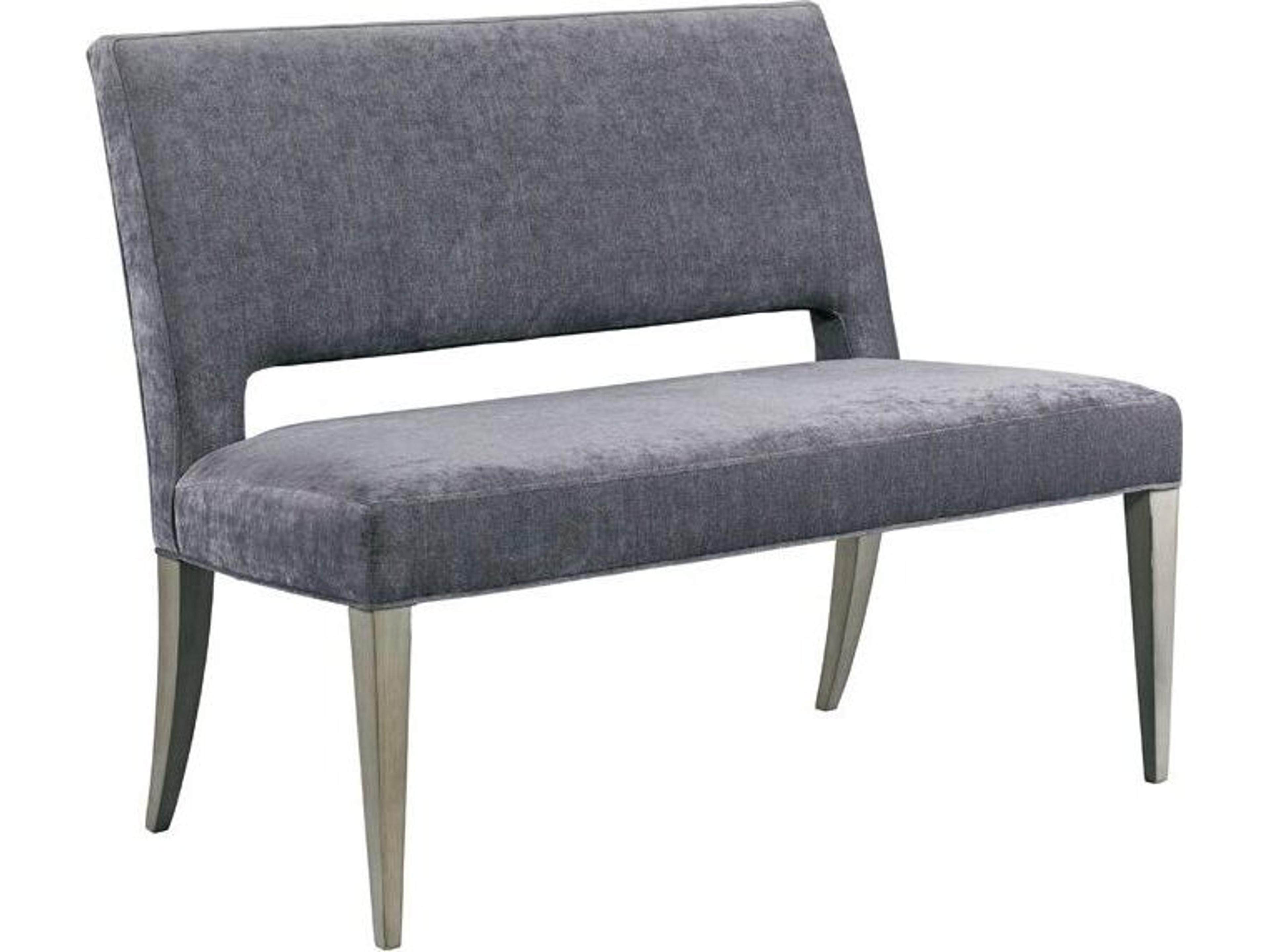 Modern Living Palm Amethyst Mineral Upholstered Accent Bench