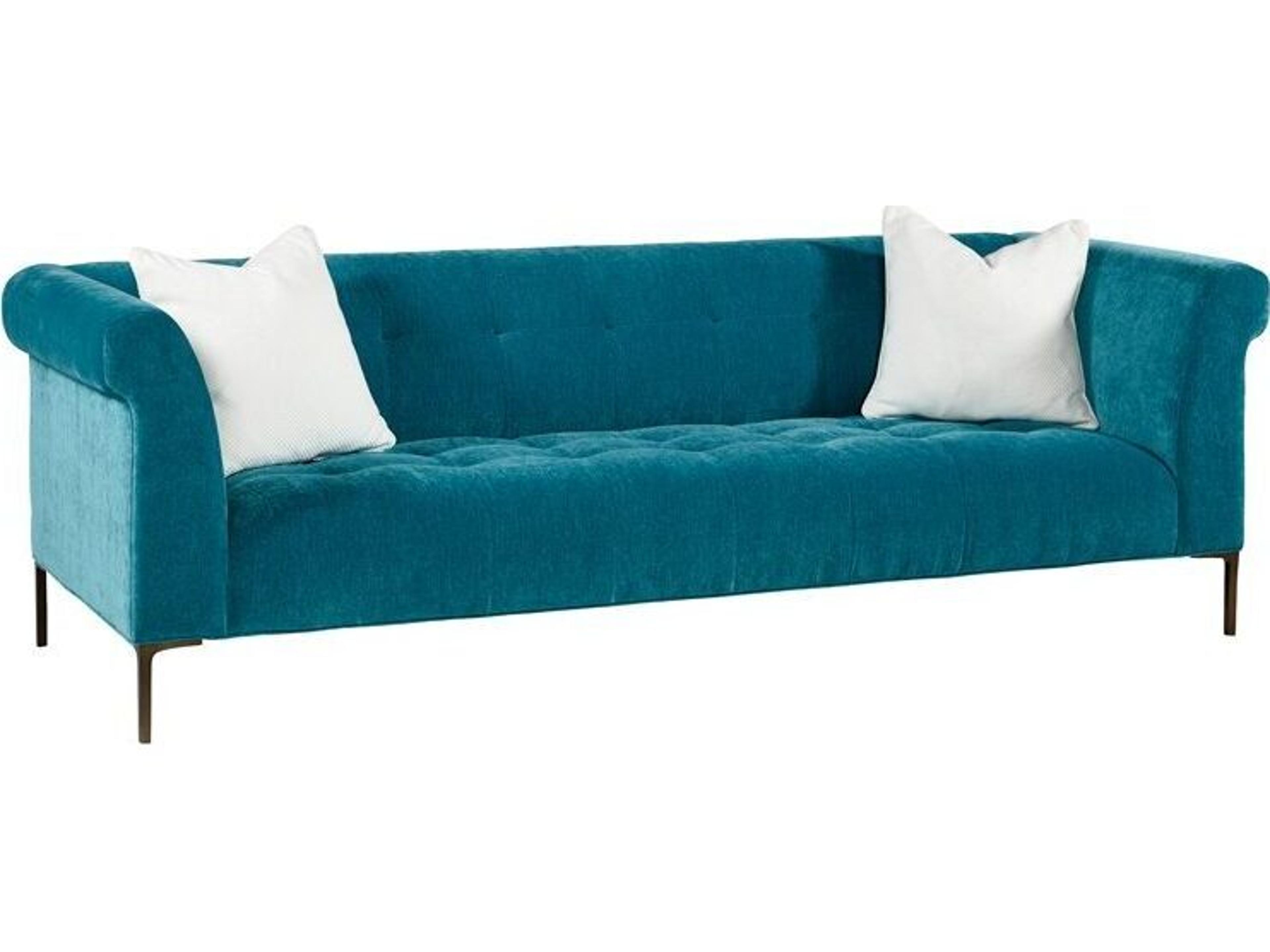 Modern Living Tropez Turquoise Upholstered Sofa