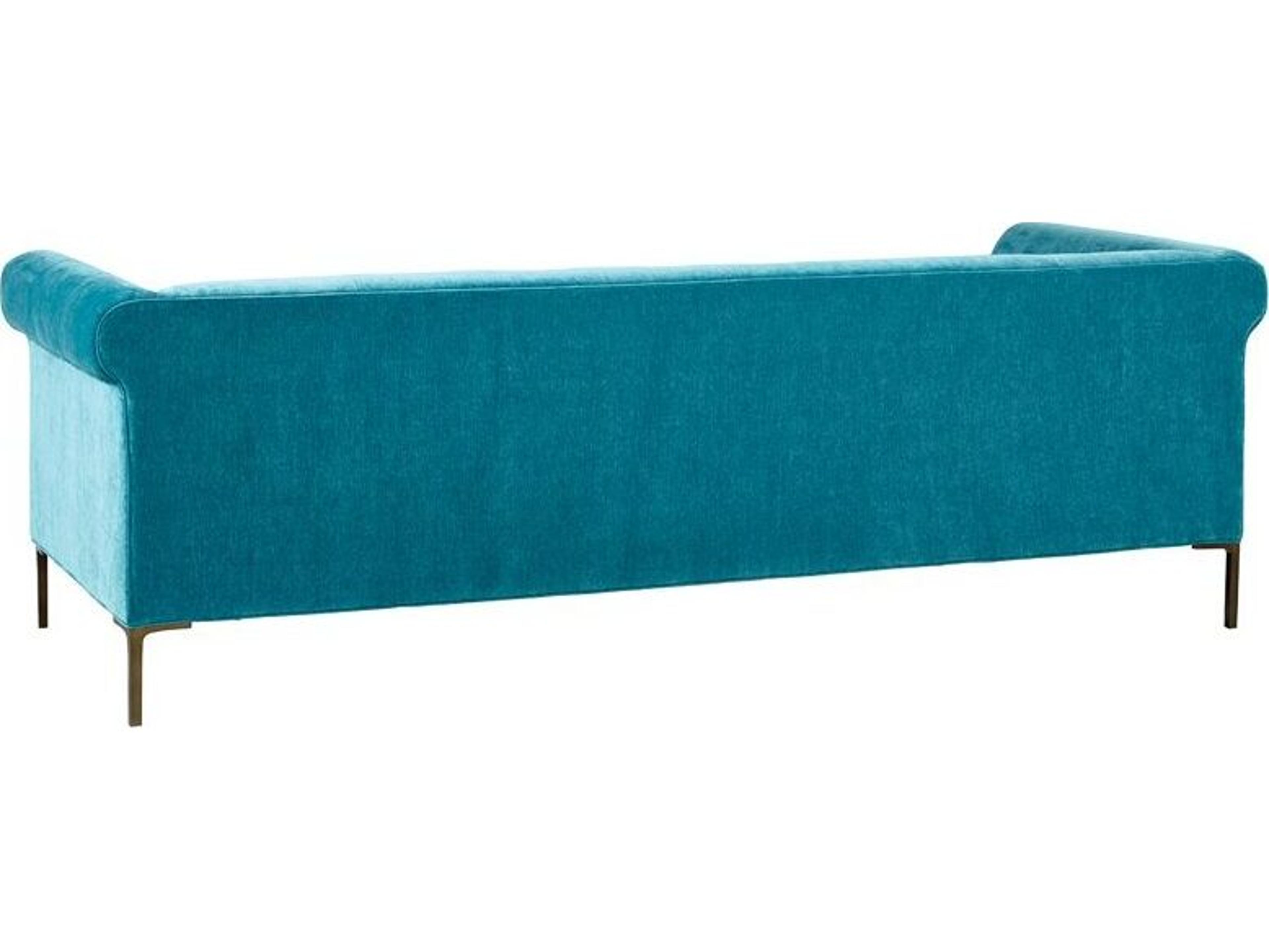 Lillian August Modern Living Tropez Turquoise Upholstered Sofa