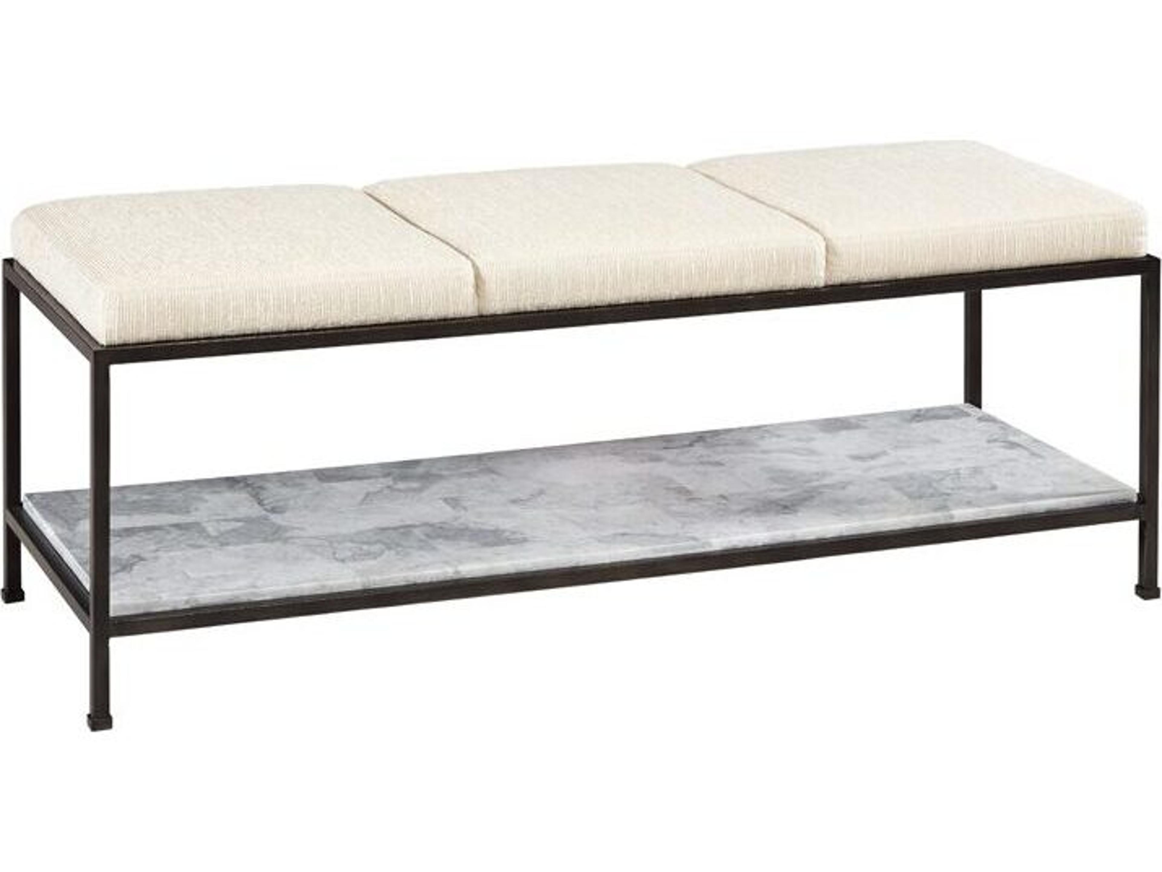 Modern Living Affinity White Upholstered Accent Bench
