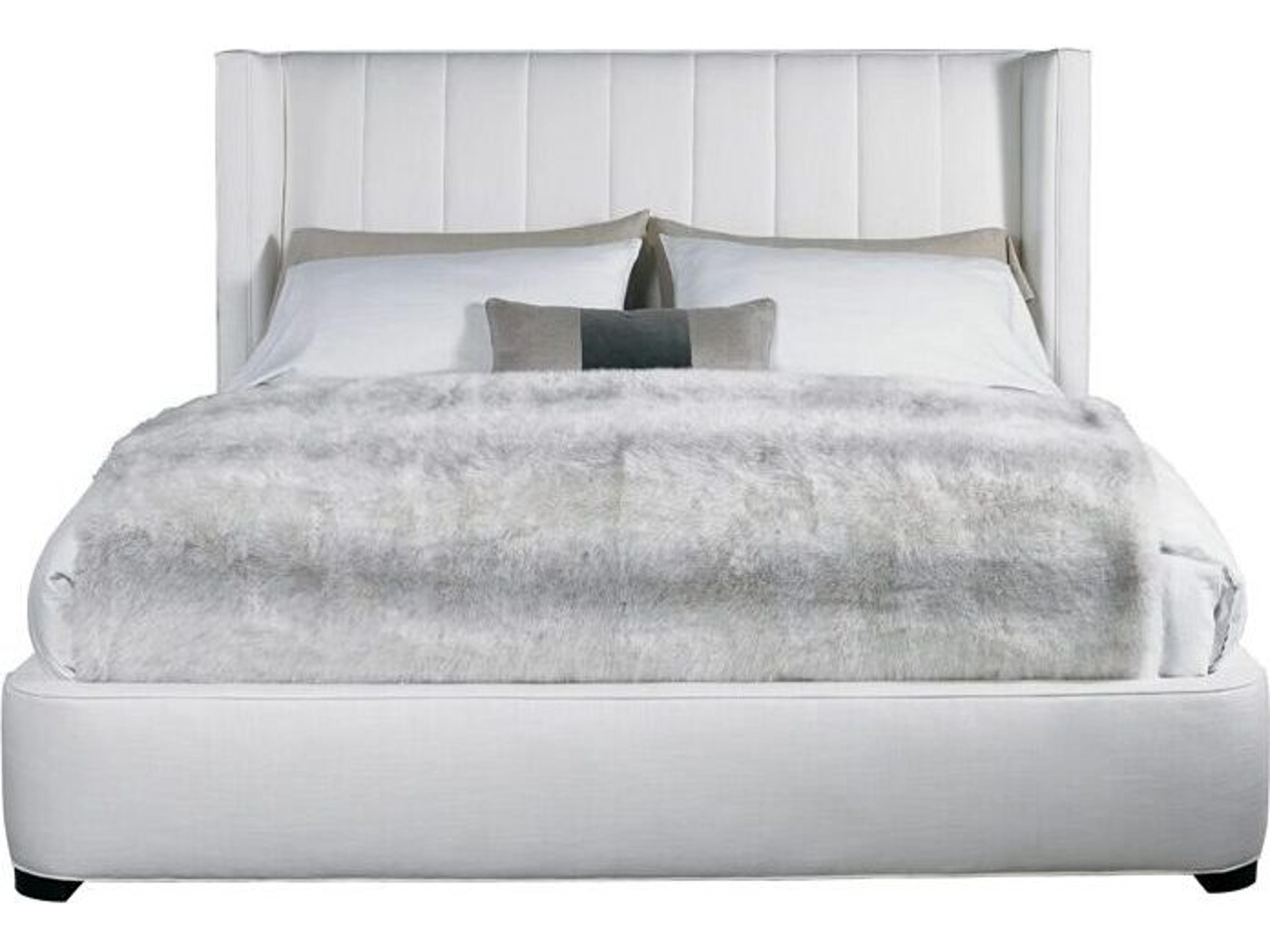 Lillian August Modern Living Affinity White Elm Upholstered Queen Platform Bed