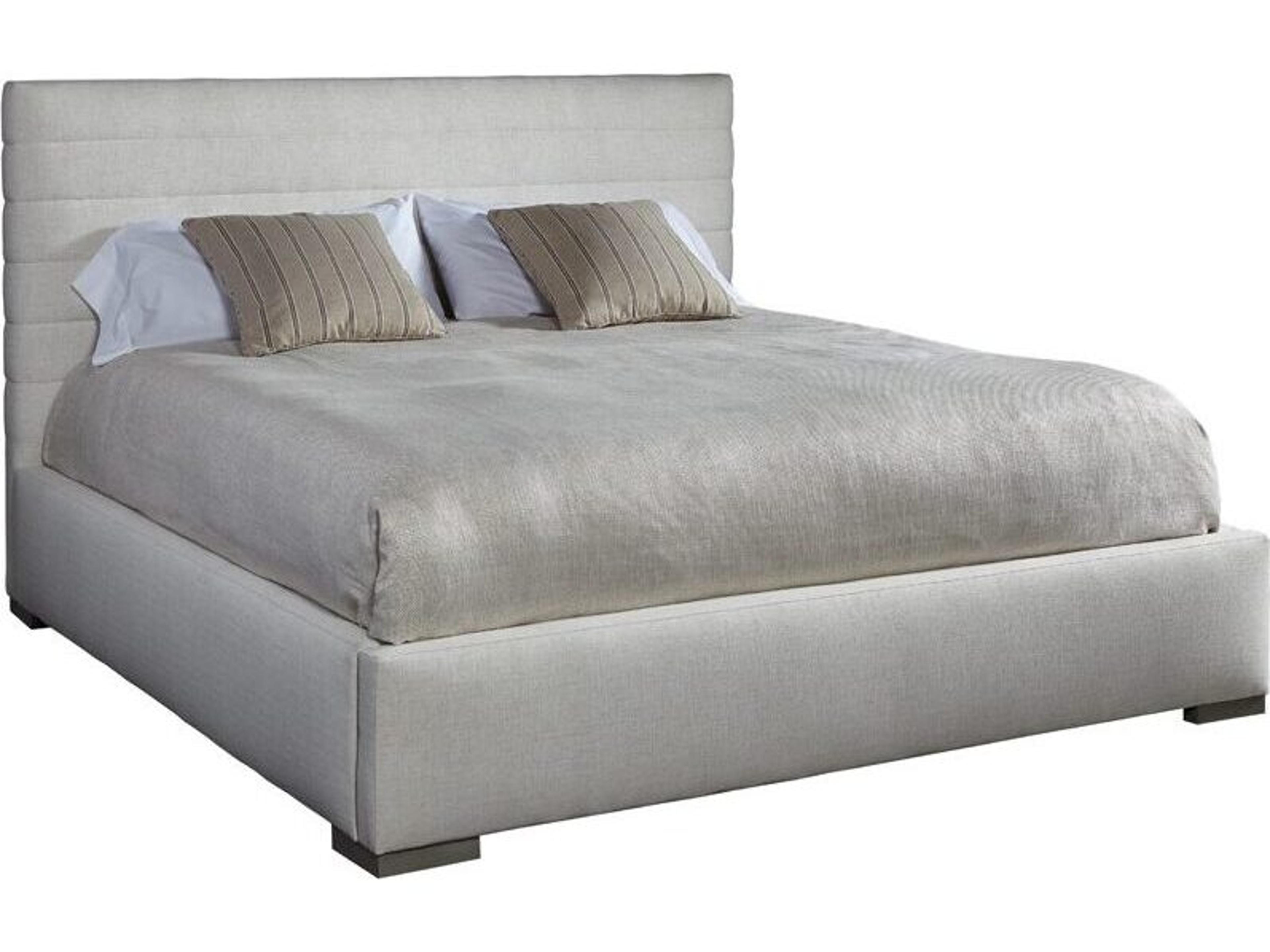 Lillian August Modern Living Dolce Ivory Mineral Gray Upholstered Queen Platform Bed