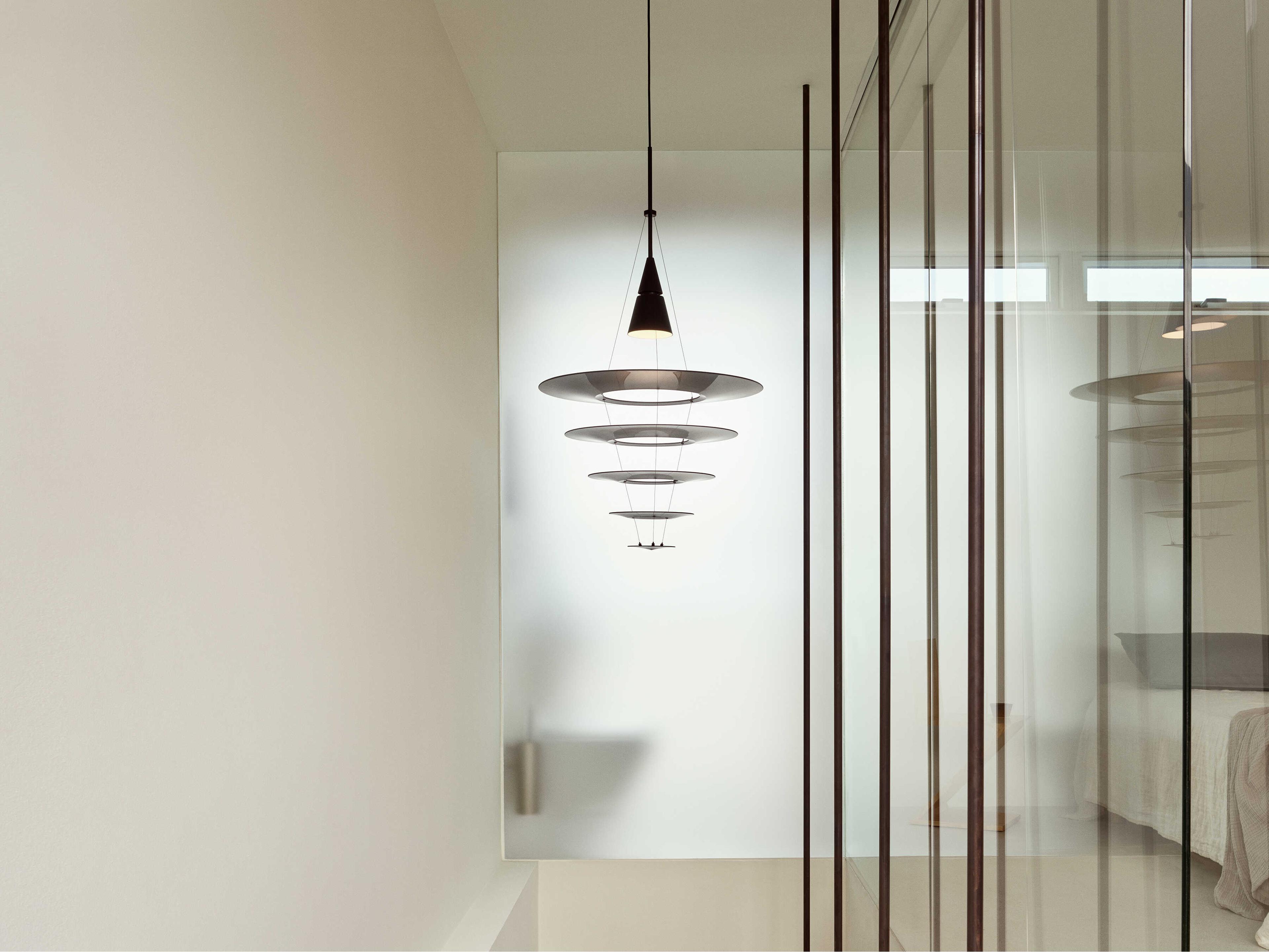 Louis Poulsen Enigma 1-Light Black Tiered Pendant
