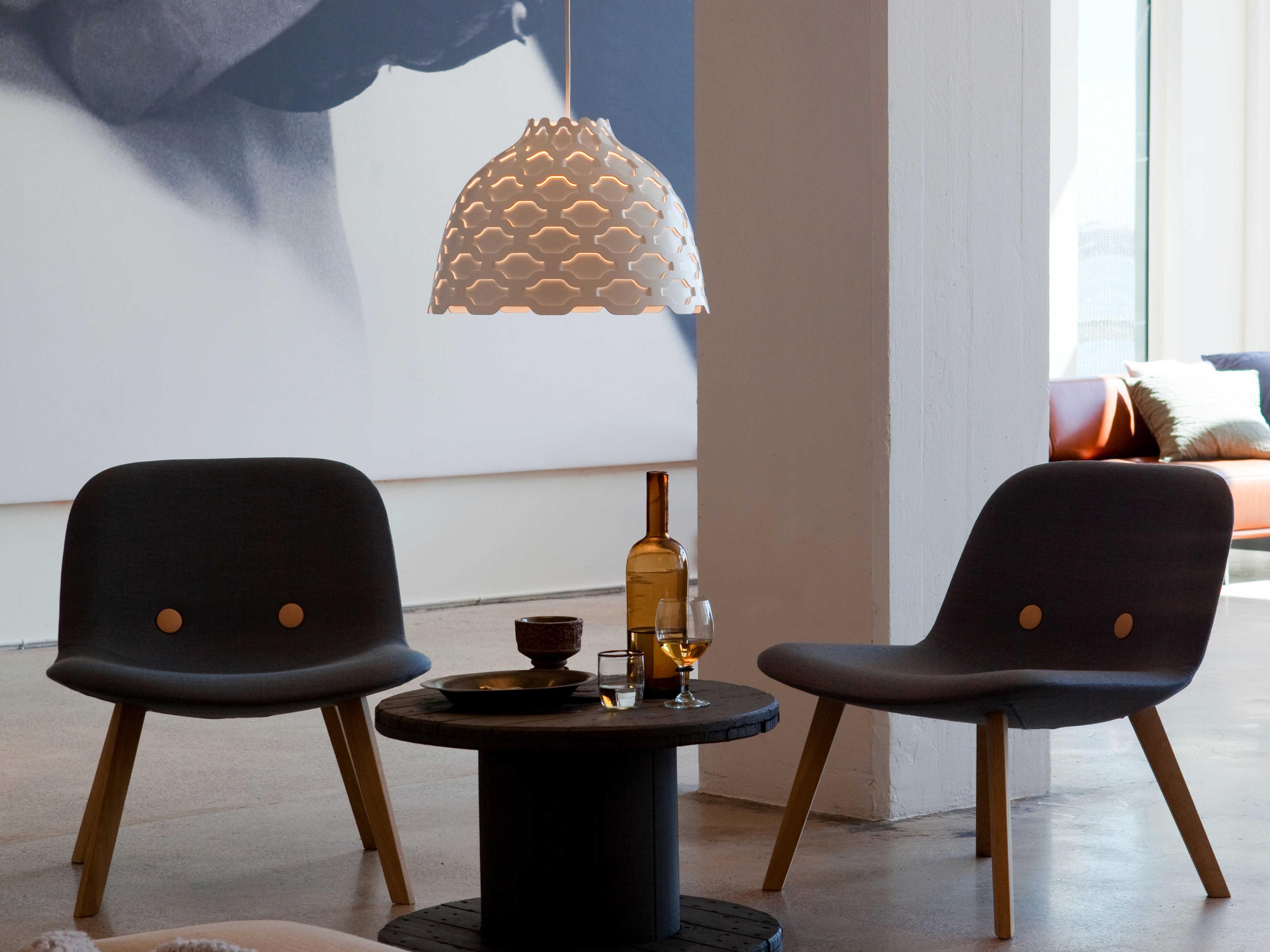 Louis Poulsen LC Shutters 1-Light White Dome Pendant