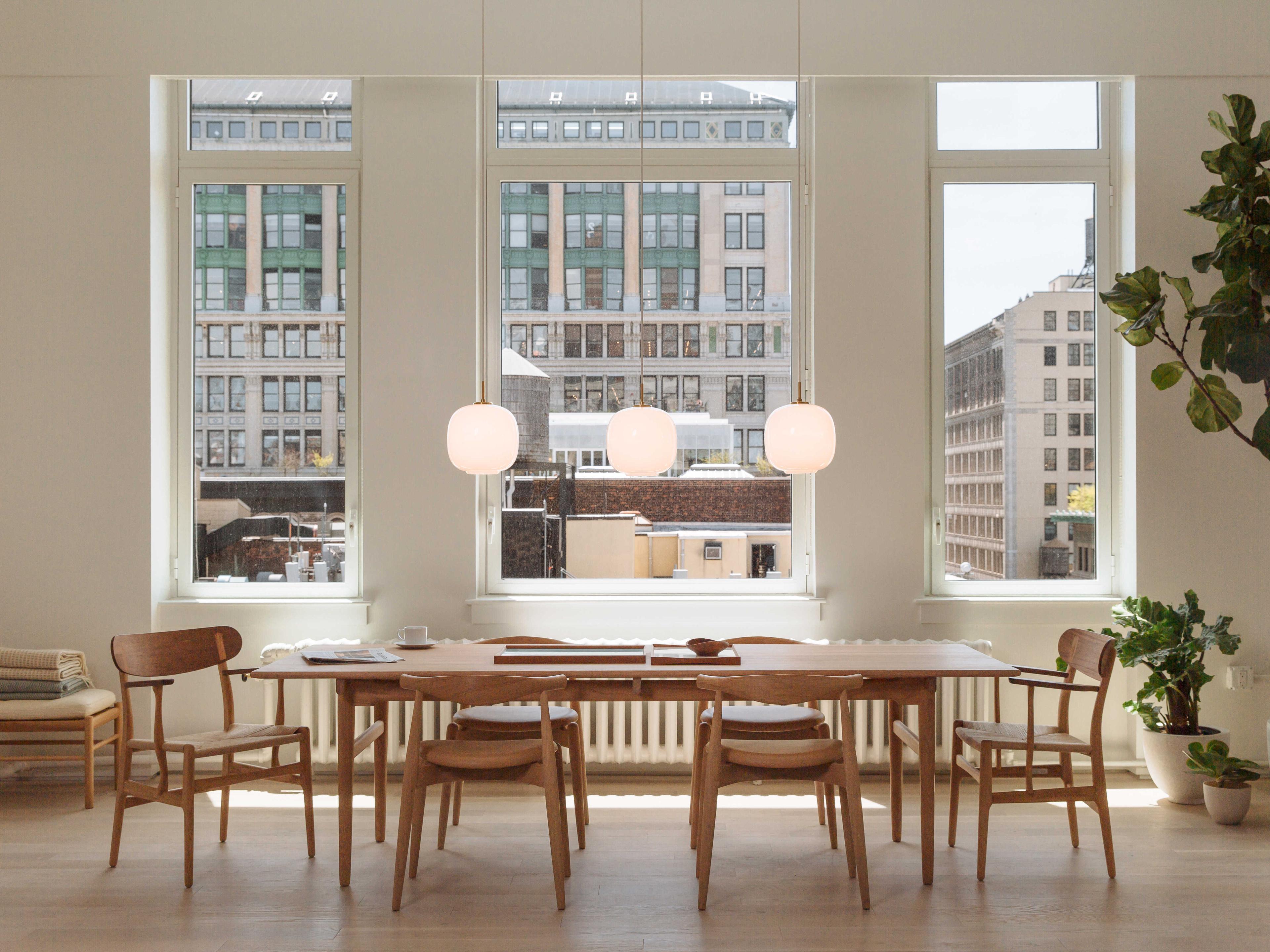 Louis Poulsen VL Radio 1-Light Brass Glossy Opal White Round Mini Pendant