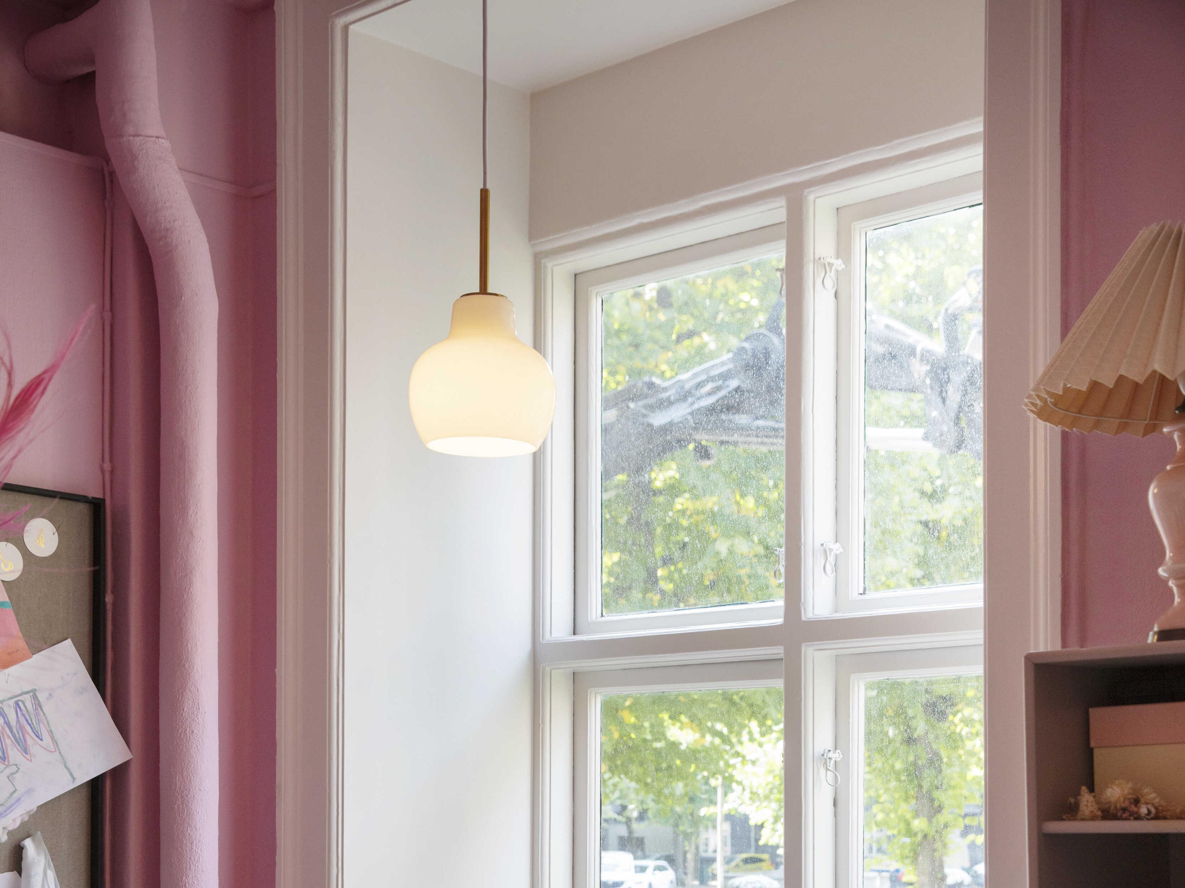 Louis Poulsen VL Ring Crown 1-Light Polished Brass White Bell Mini Pendant