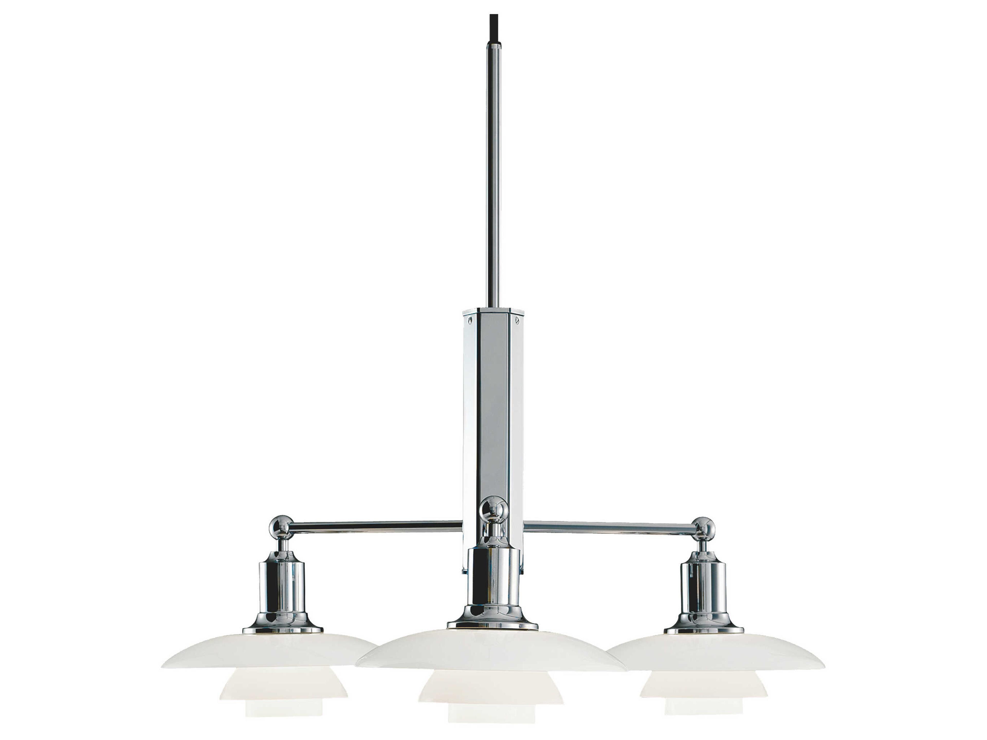 PH-2/1 3-Light High Lustre Chrome Plated Chandelier