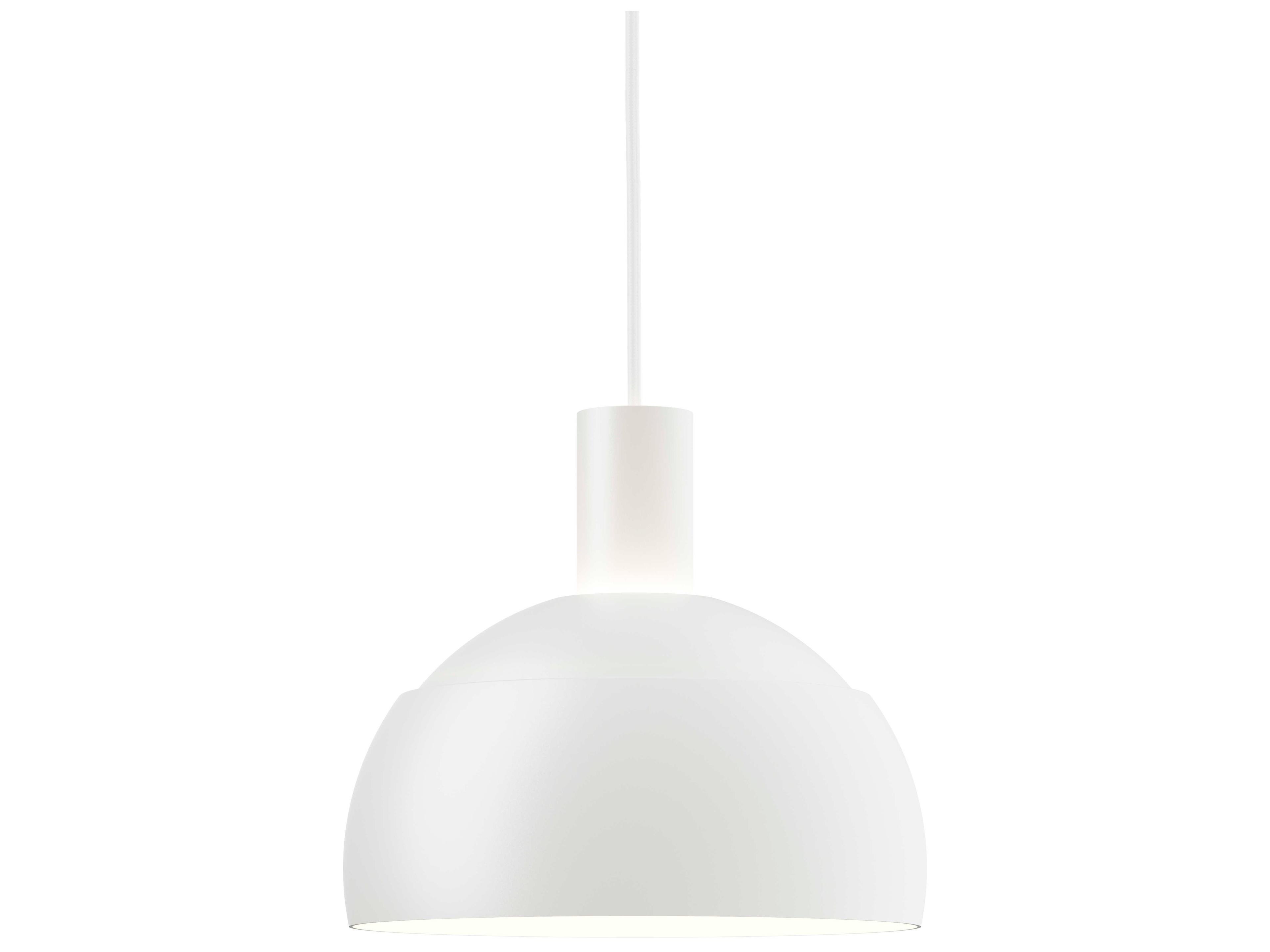 FJ Elements 1-Light White Dome Mini Pendant