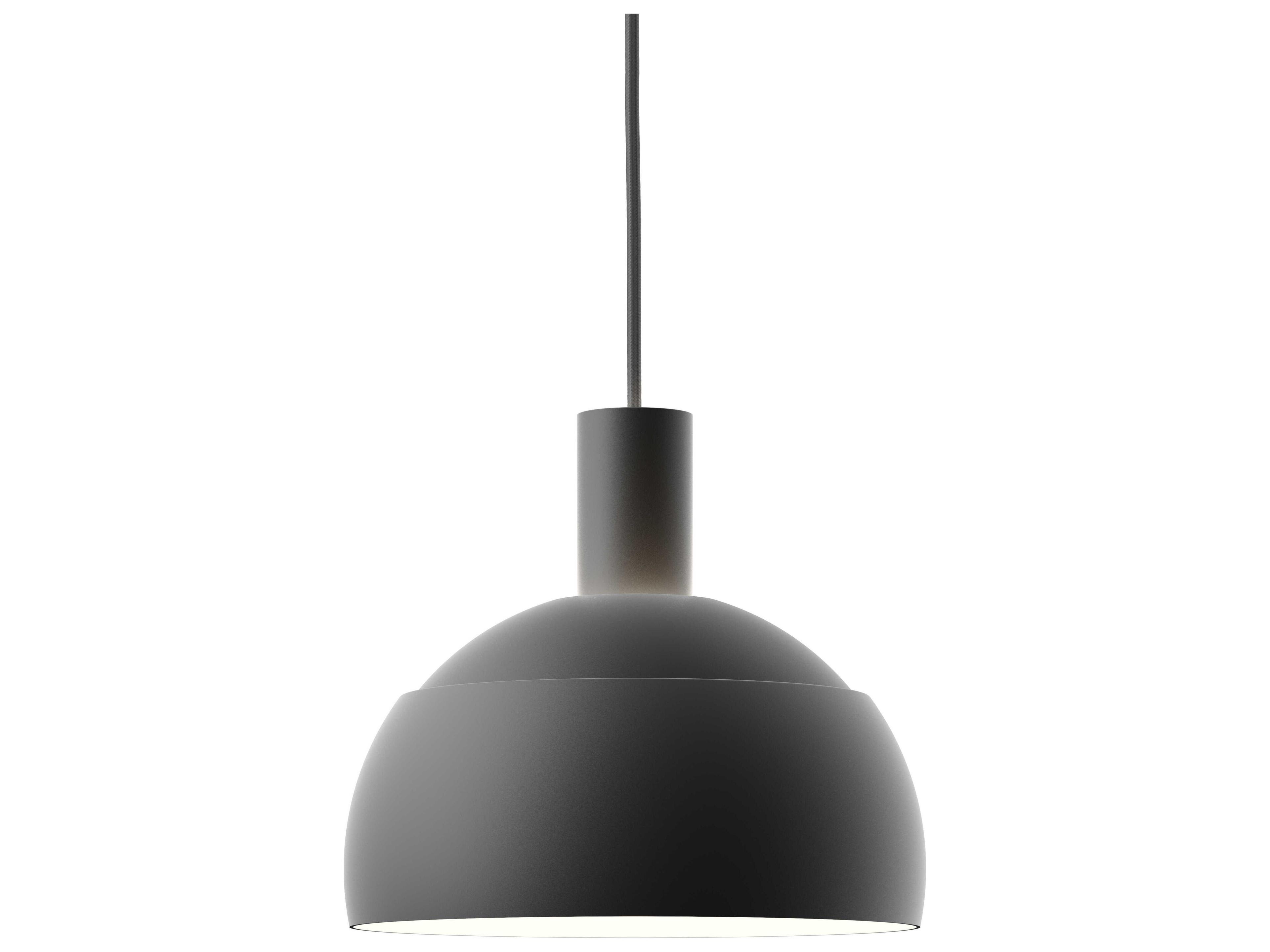 FJ Elements 1-Light Black Dome Mini Pendant