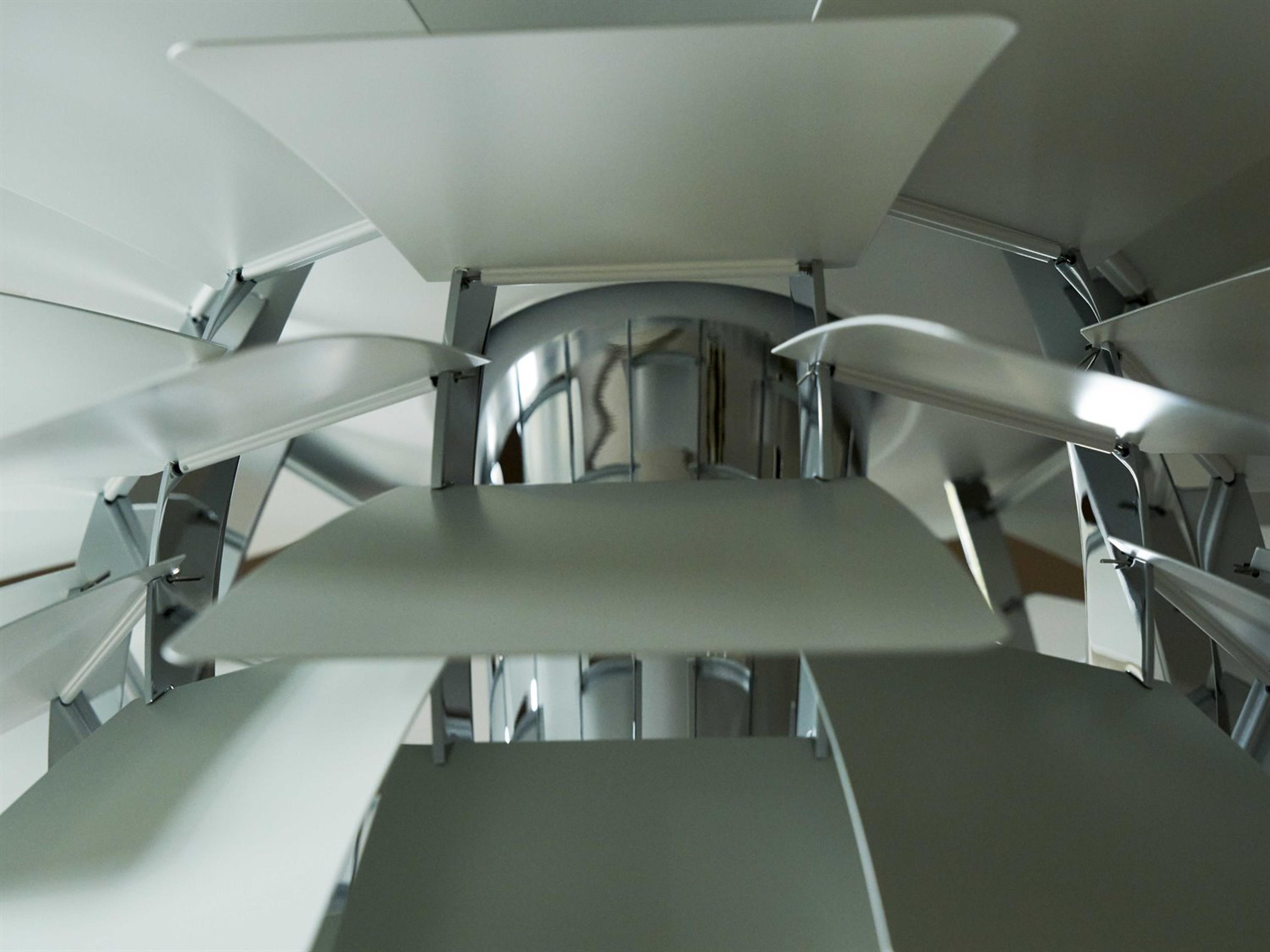 Louis Poulsen PH Snowball 1-Light Chrome Dusty Green Tiered Pendant