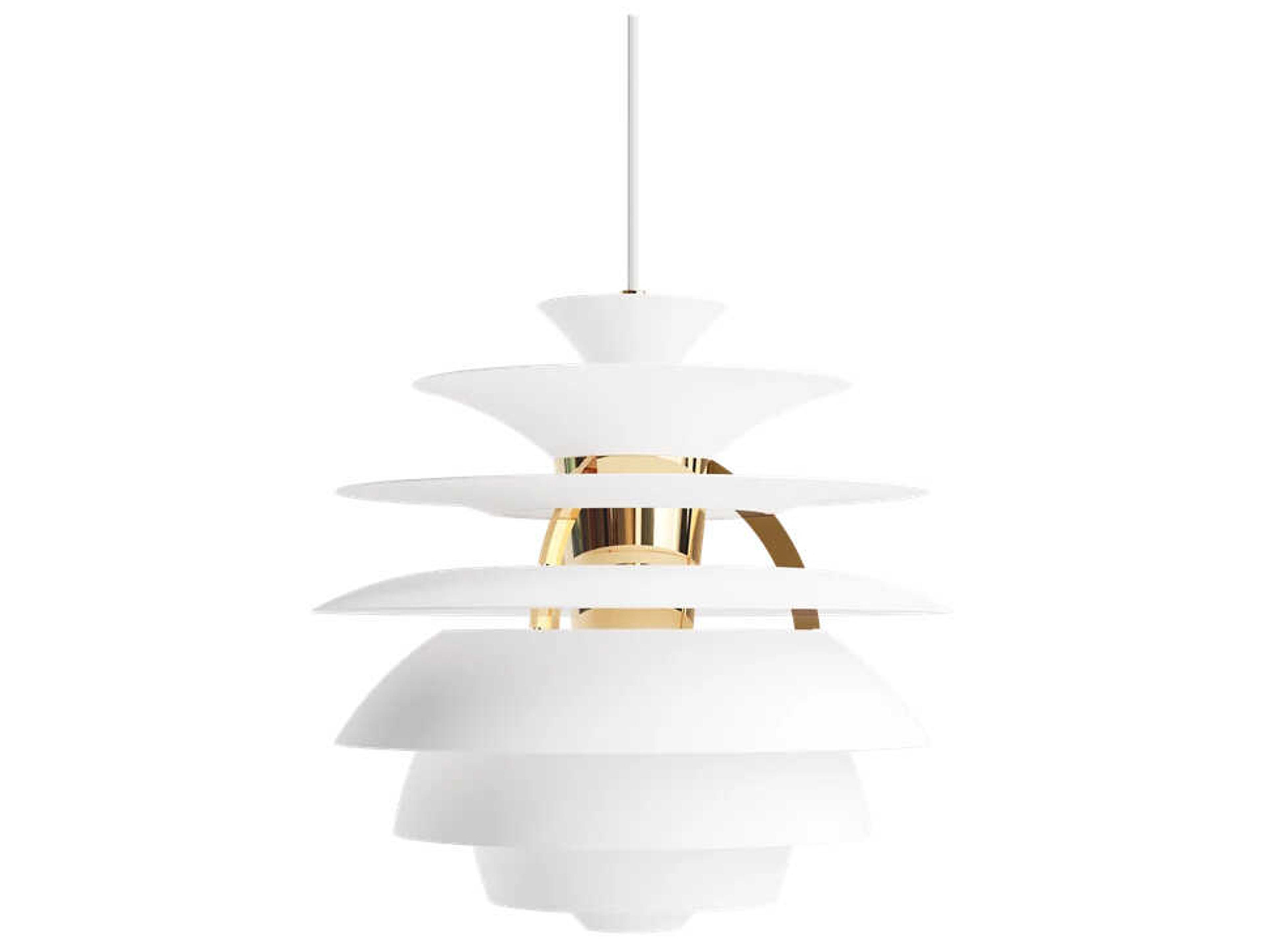 PH Snowball 1-Light Brass Soft White Tiered Pendant