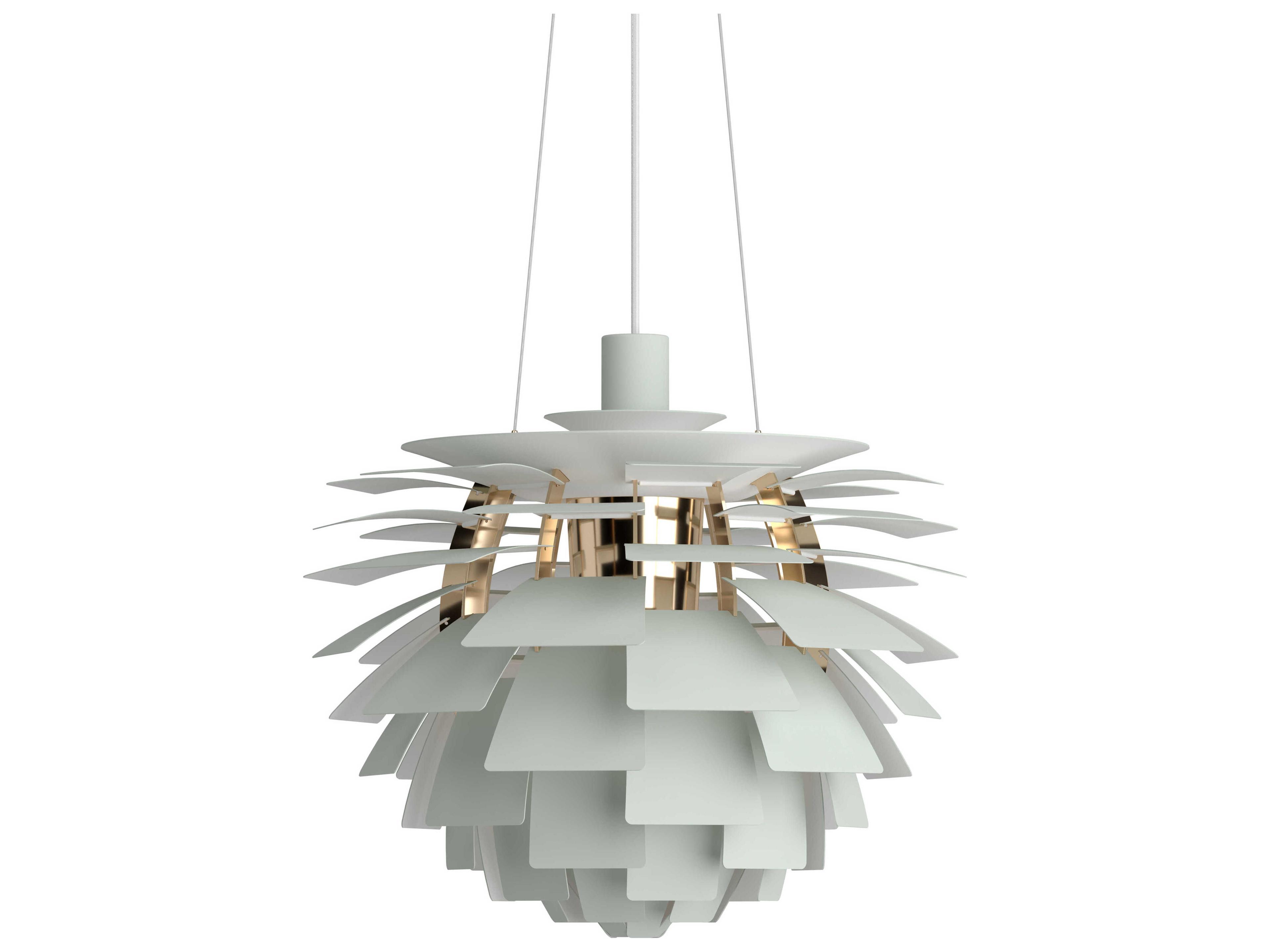 PH Artichoke 1-Light Dusty Green Brass Pendant