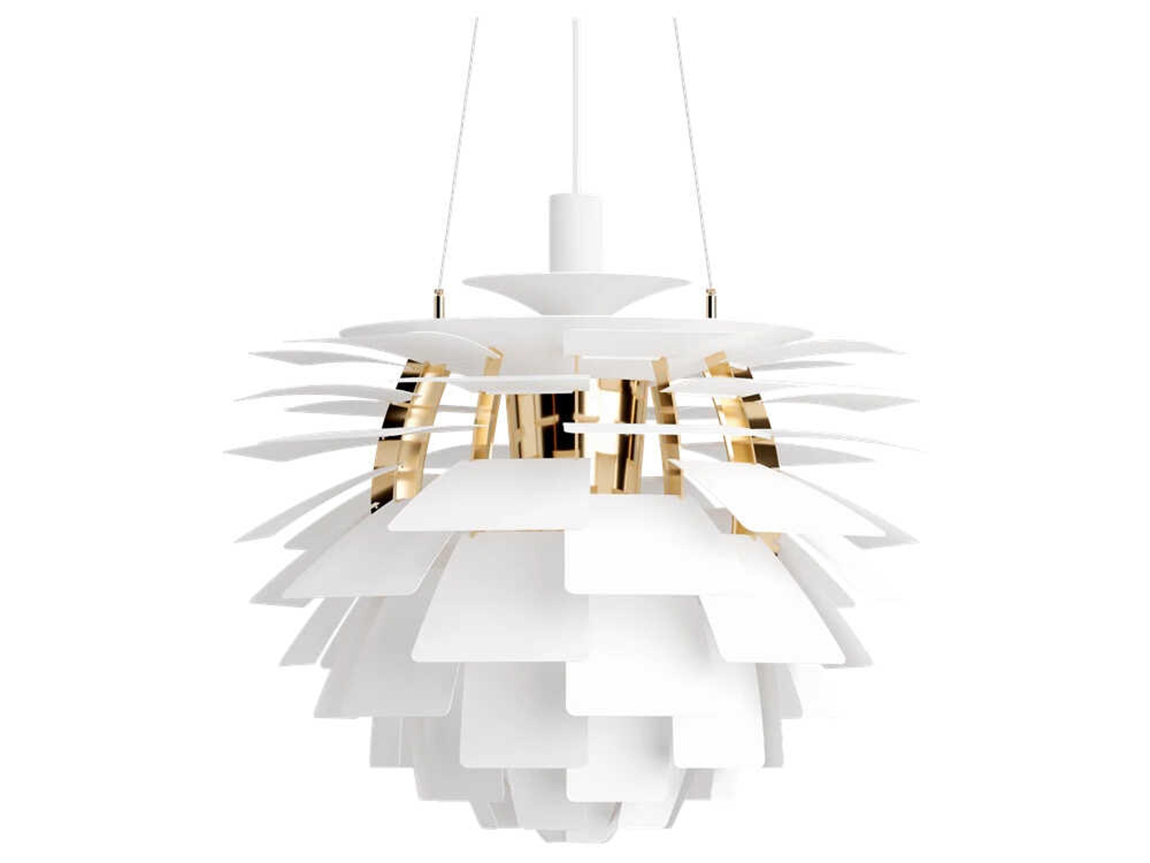 PH Artichoke Soft White Brass Pendant