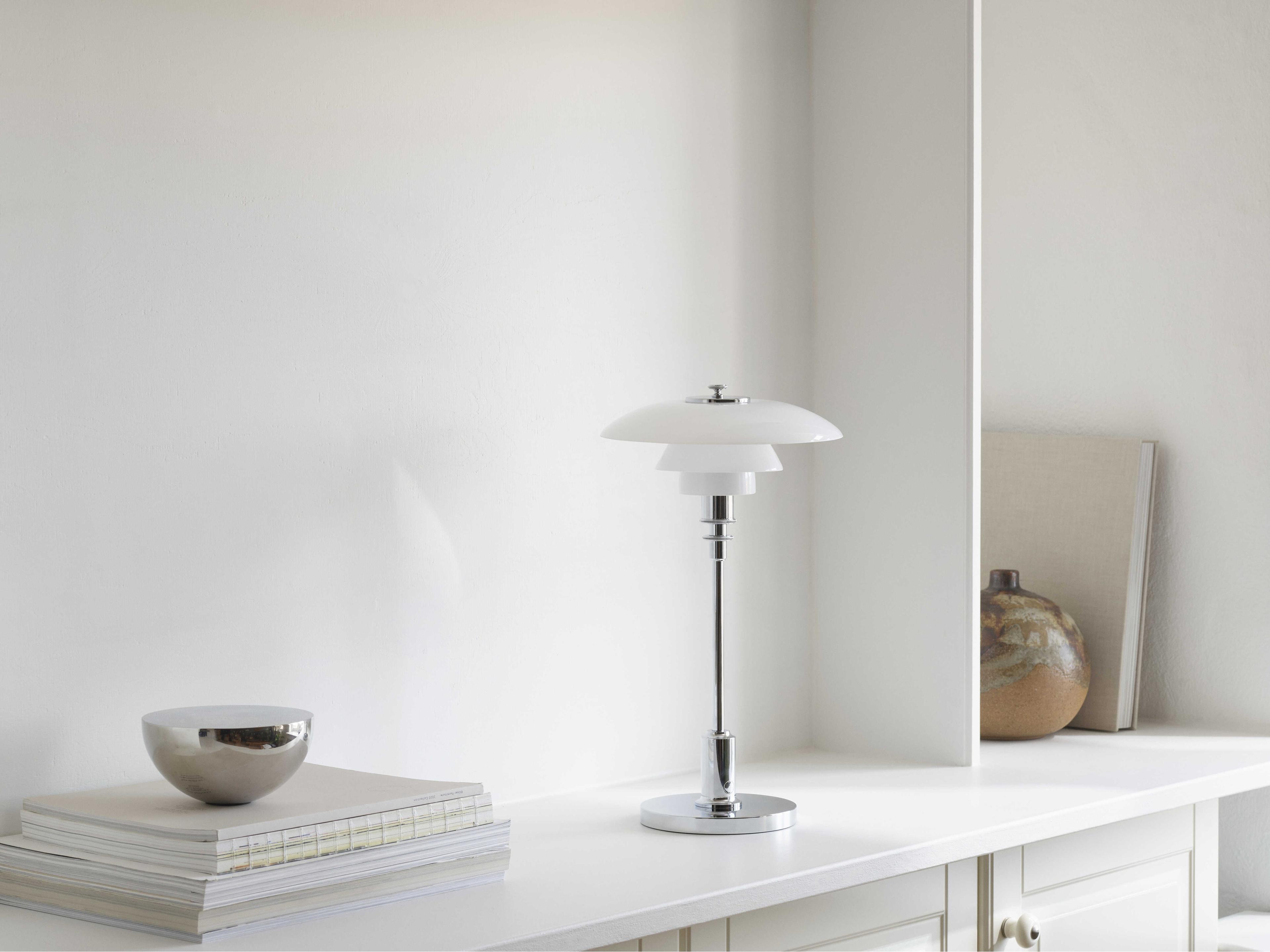 Louis Poulsen PH-2/1 High Lustre Chrome Plated Table Lamp