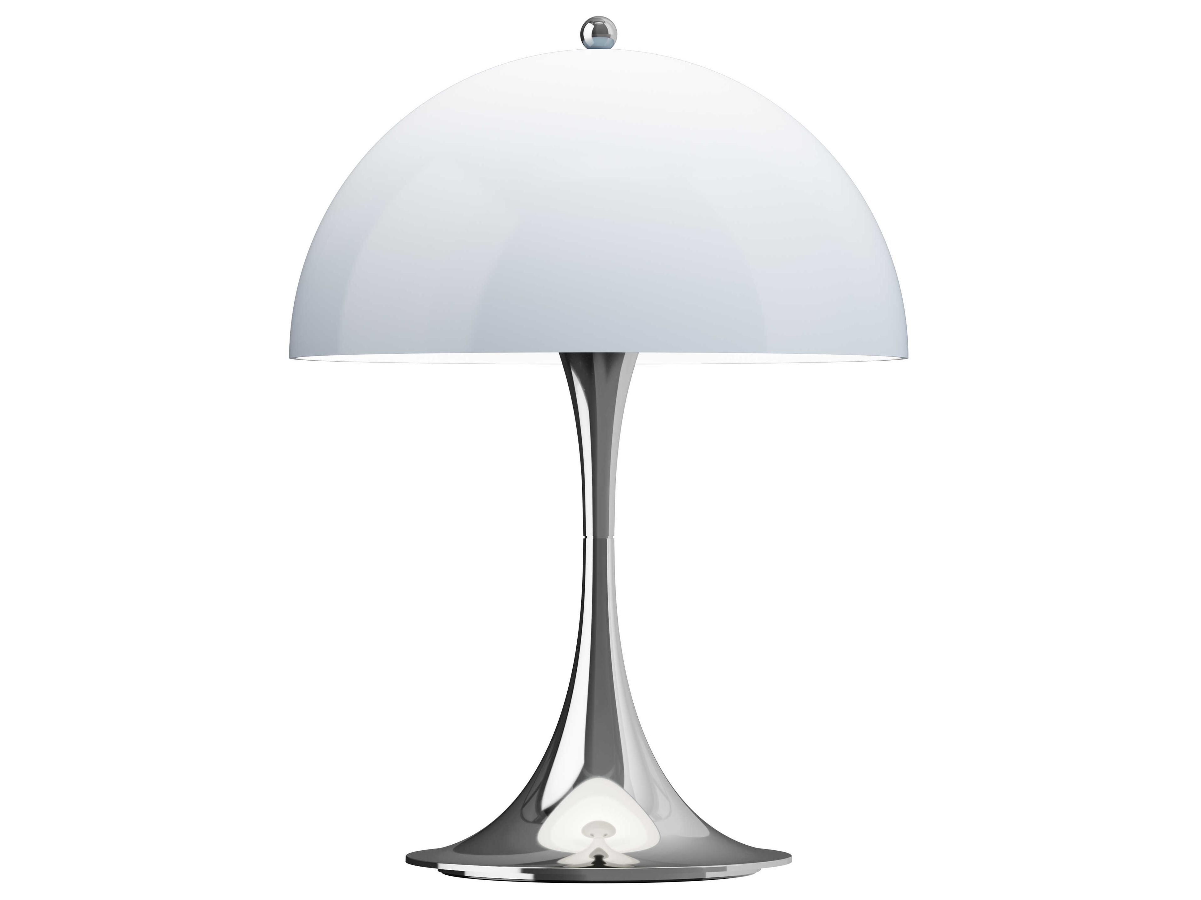 Panthella Chrome Opal Blue Grey Table Lamp