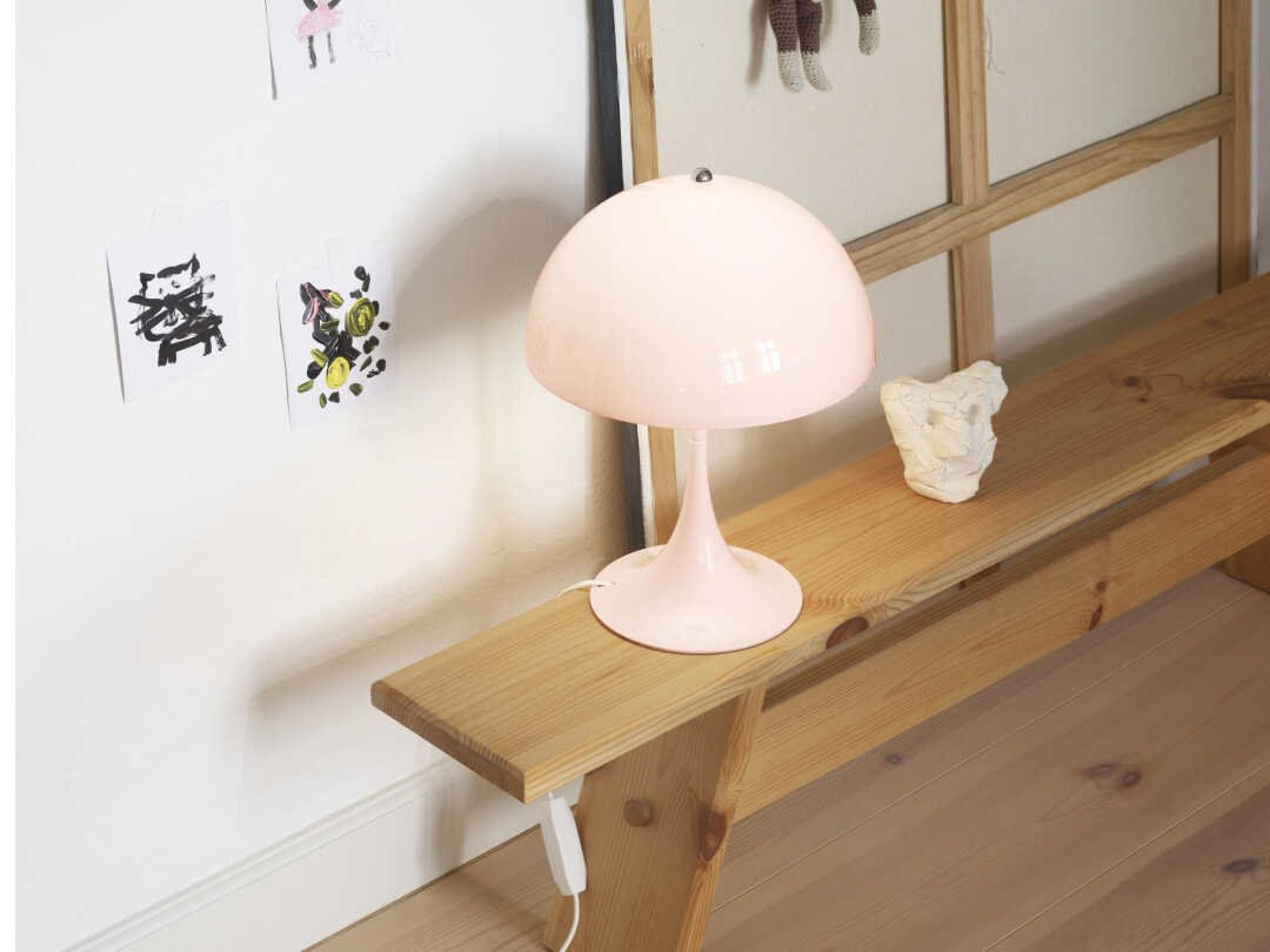 Louis Poulsen Panthella Opal Pale Rose Pink Table Lamp