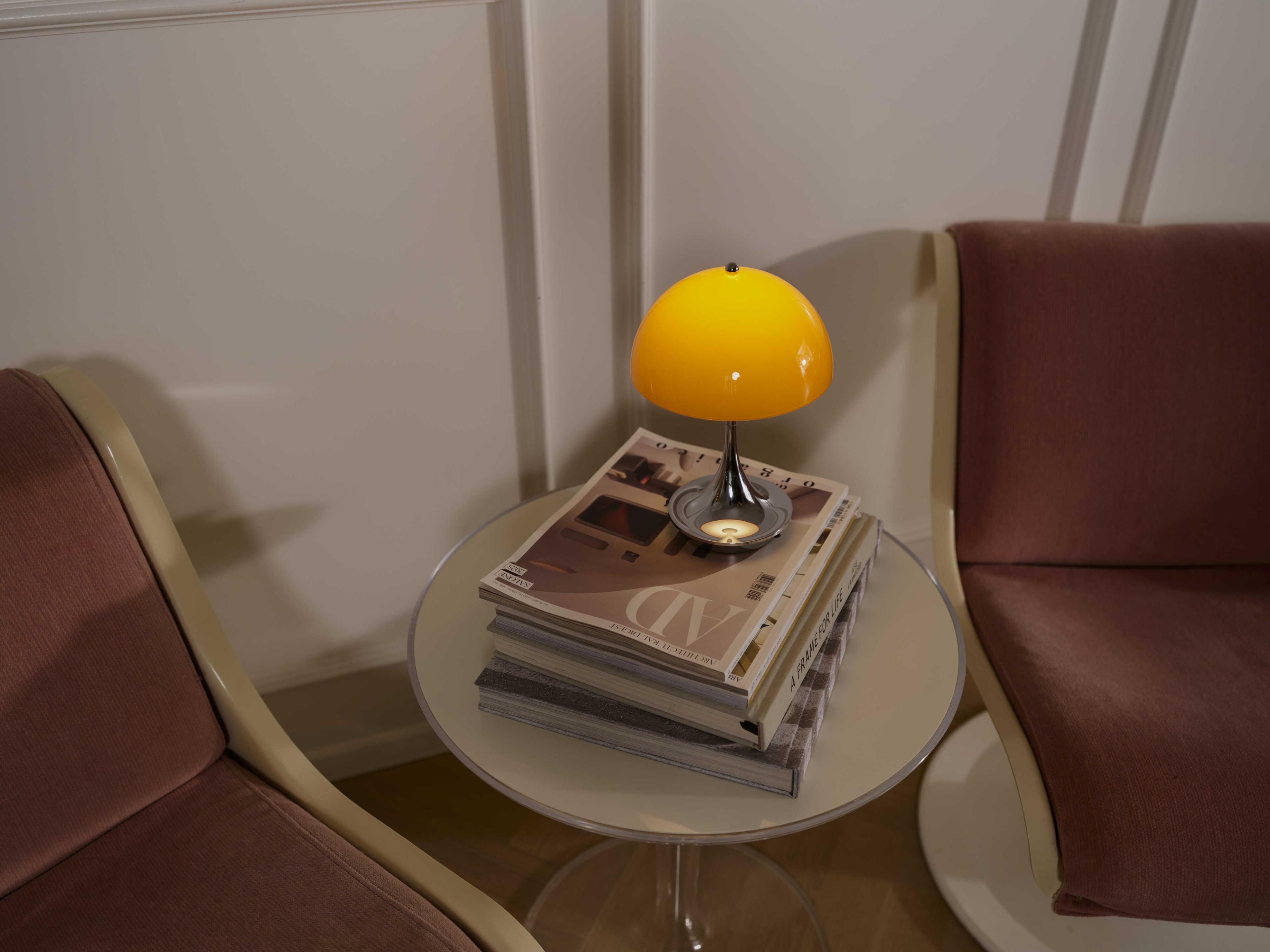 Louis Poulsen Panthella-160 Opal Orange Table Lamp