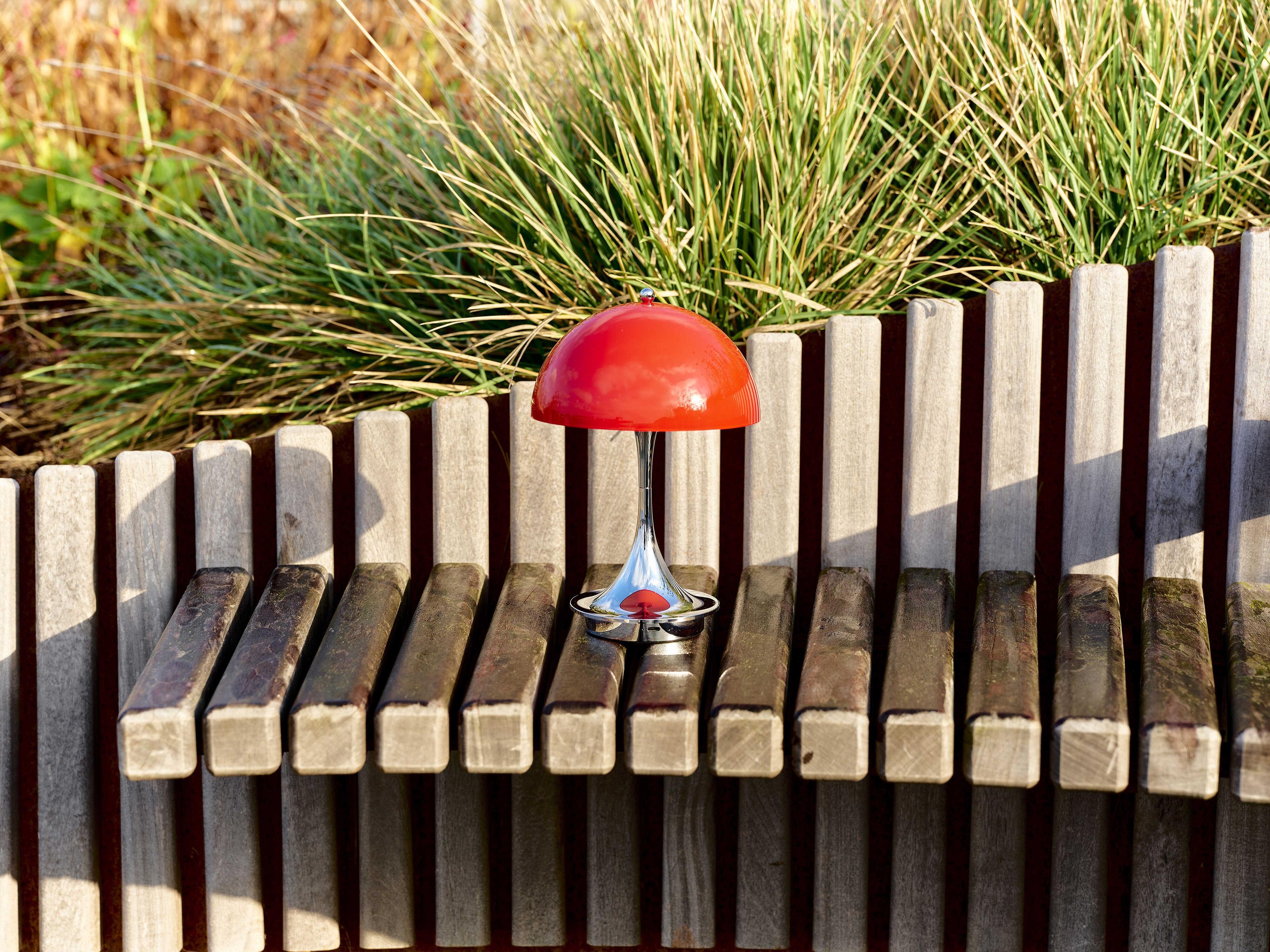 Louis Poulsen Panthella-160 Opal Red Table Lamp