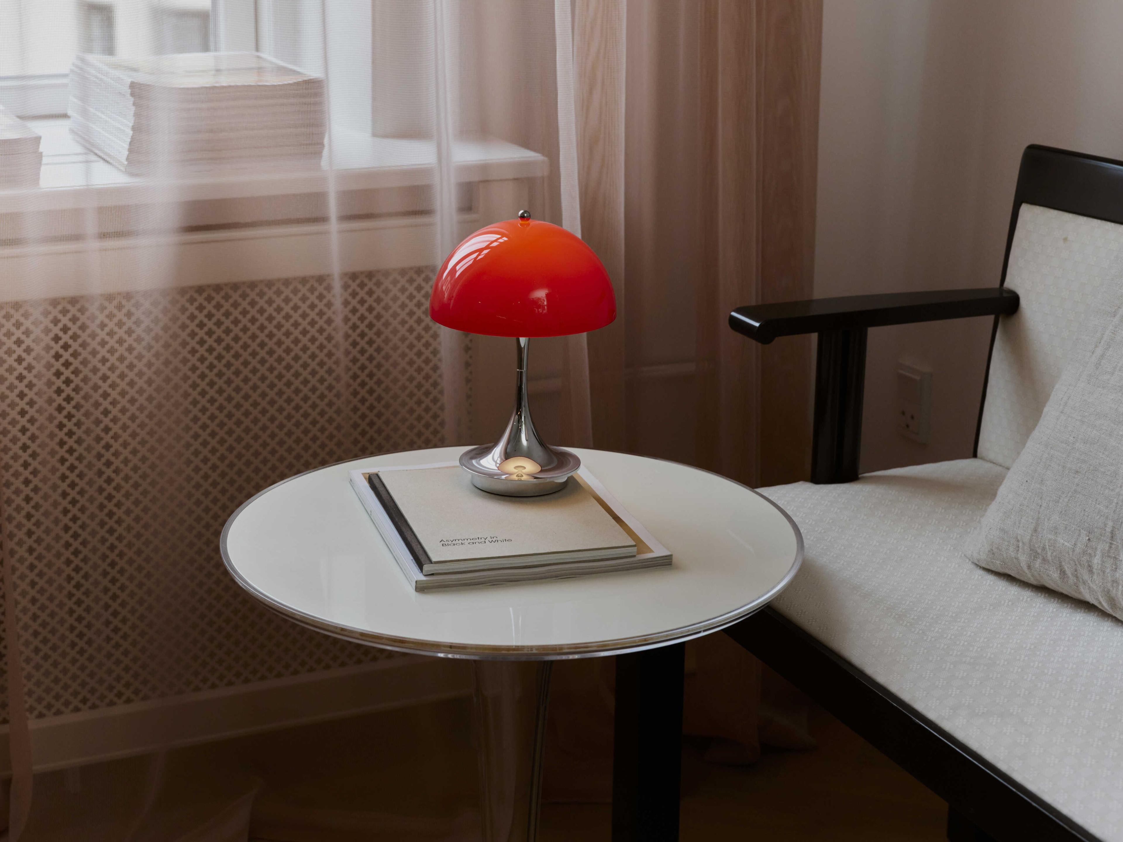 Louis Poulsen Panthella-160 Opal Red Table Lamp