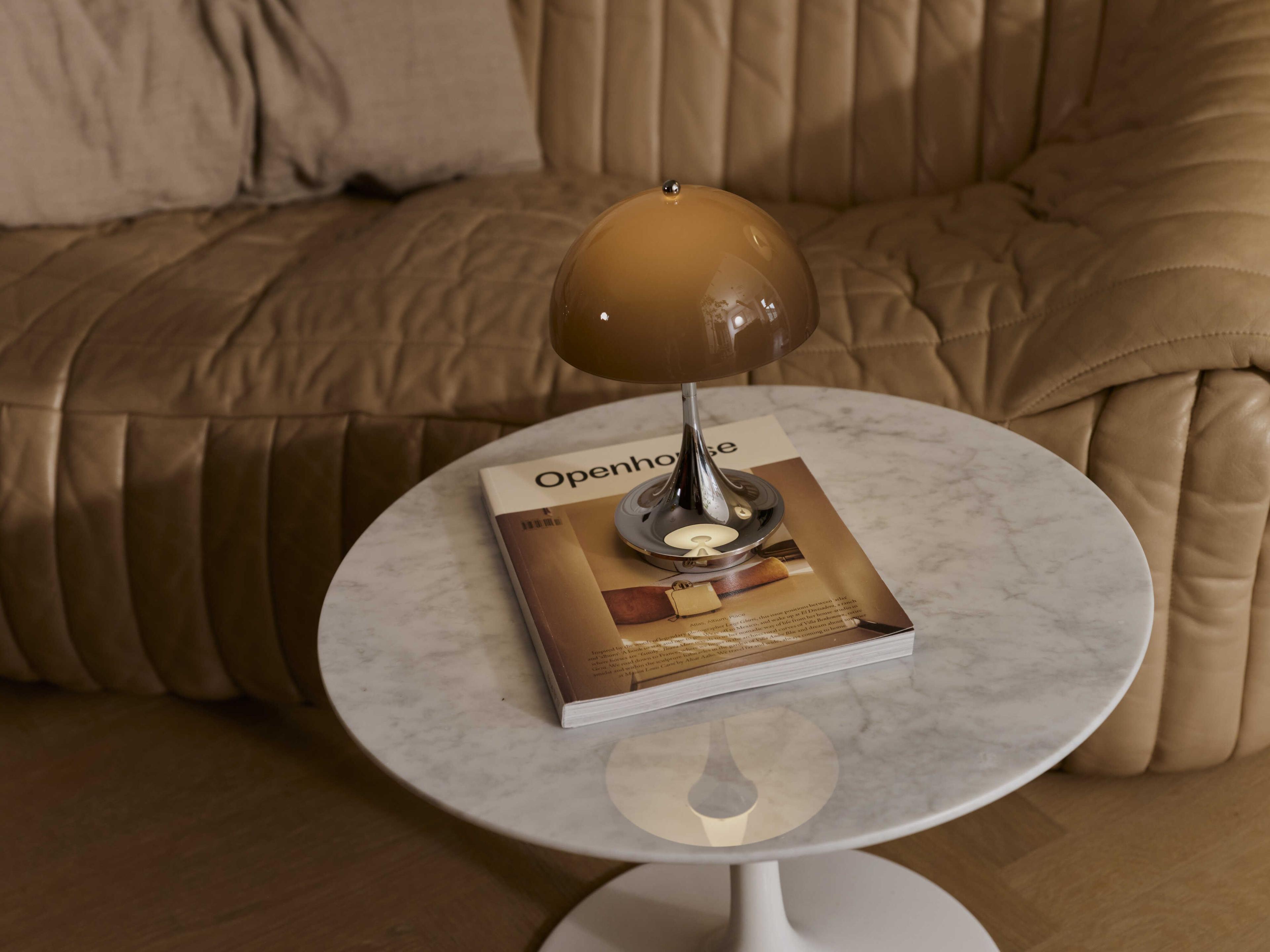 Louis Poulsen Panthella-160 Opal Brown Table Lamp