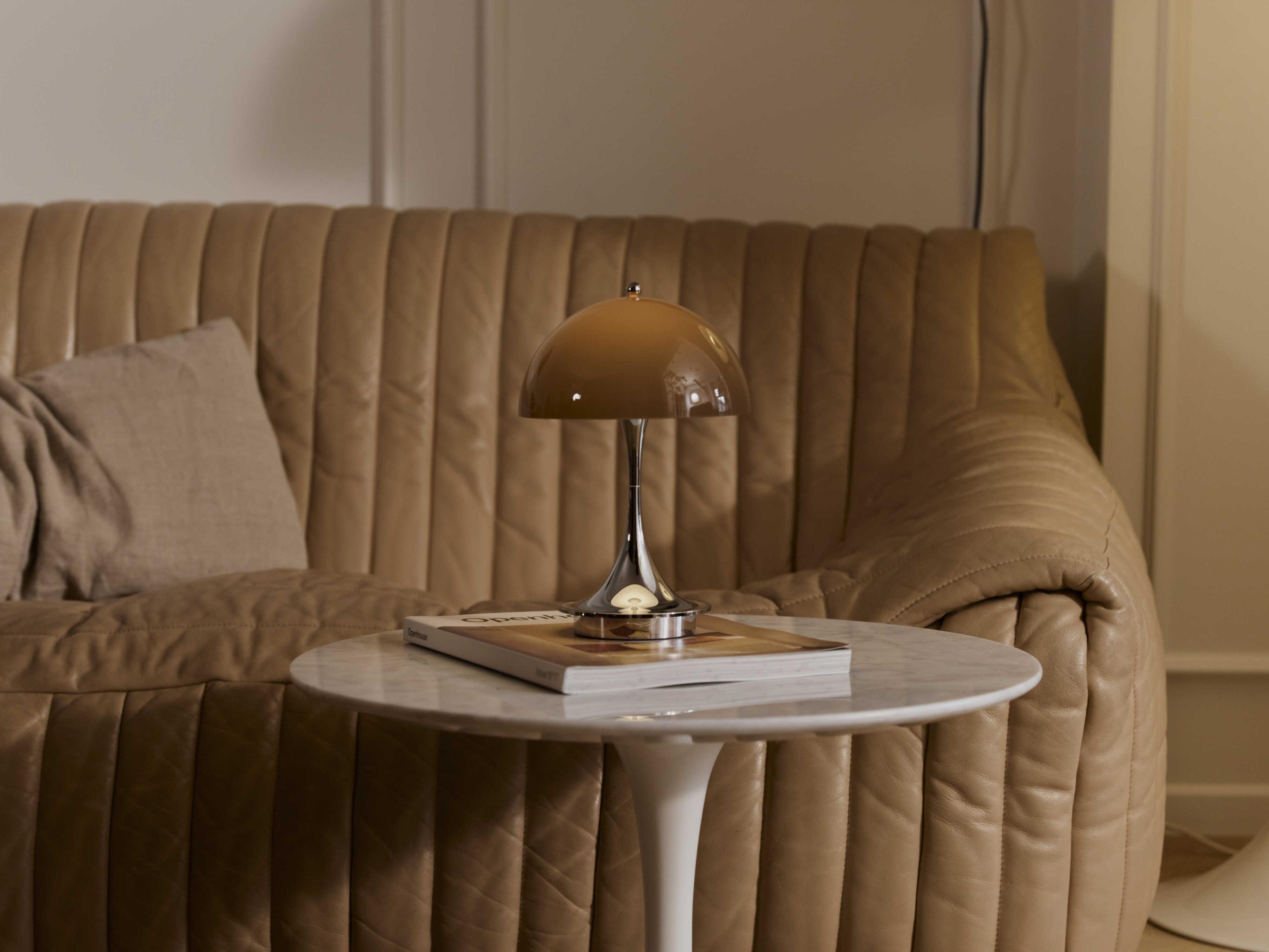 Louis Poulsen Panthella-160 Opal Brown Table Lamp