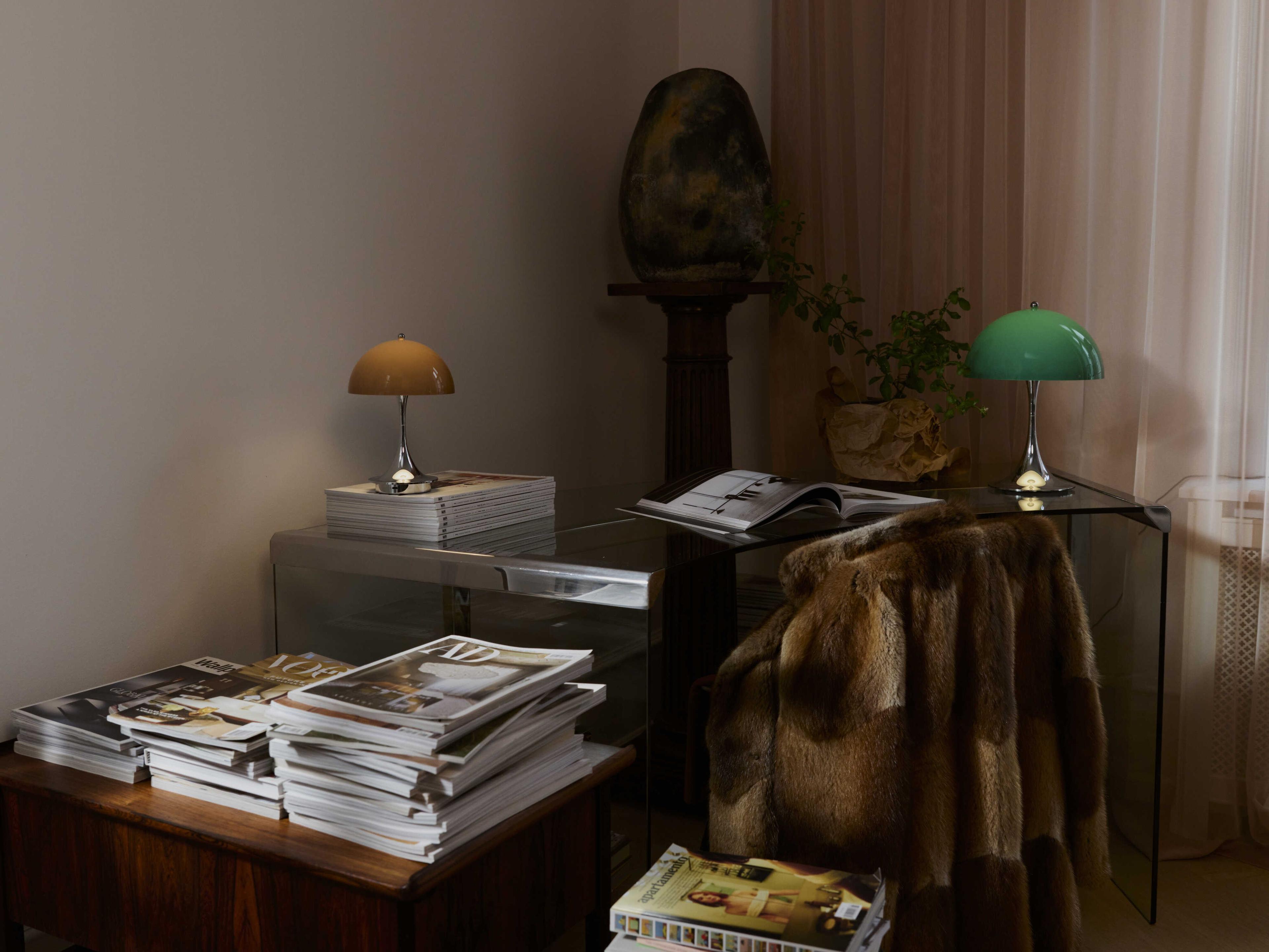 Louis Poulsen Panthella-160 Opal Green Table Lamp