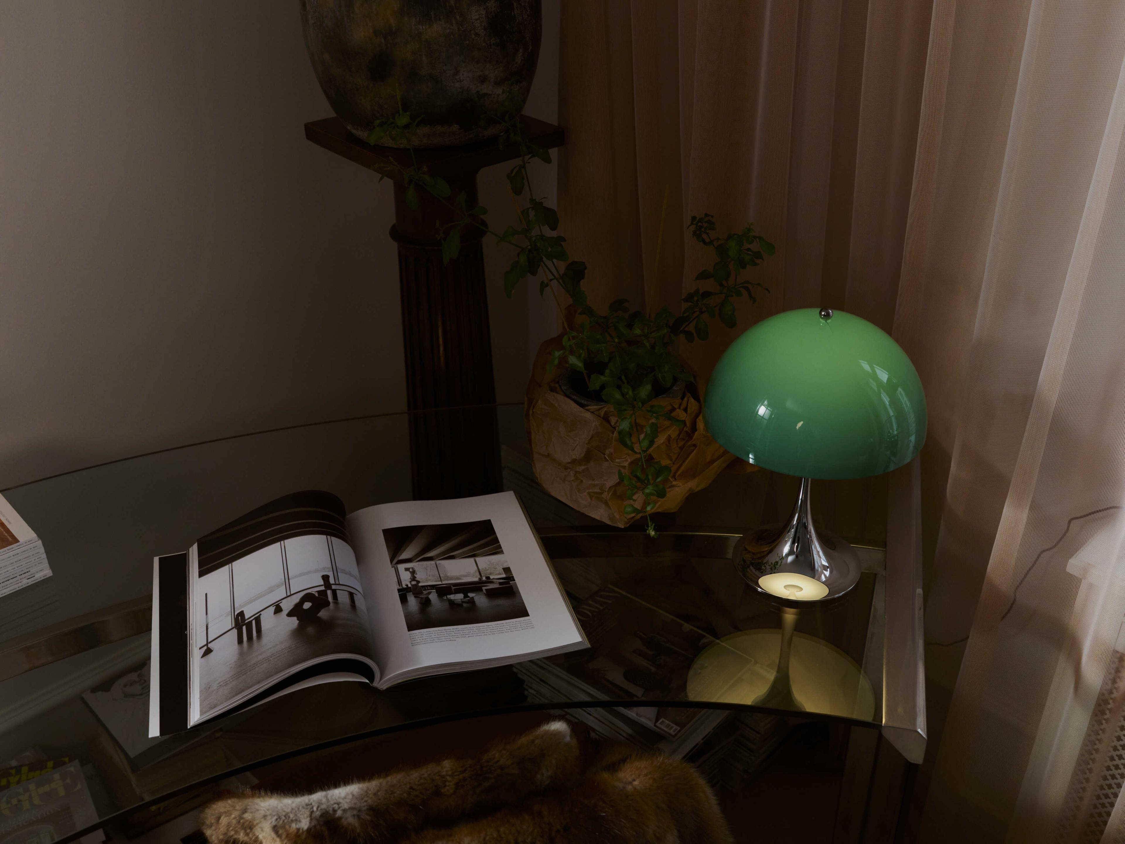 Louis Poulsen Panthella-160 Opal Green Table Lamp