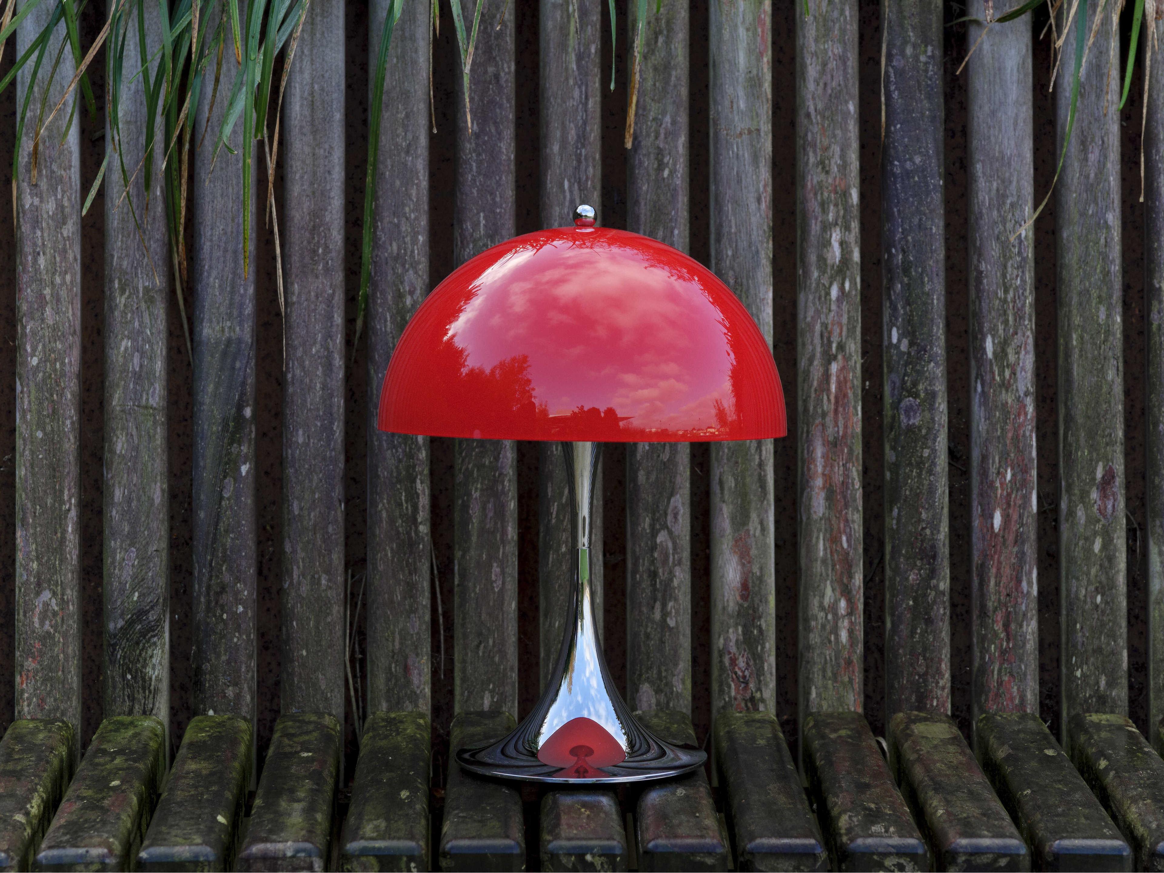 Louis Poulsen Panthella-250 Opal Red Table Lamp