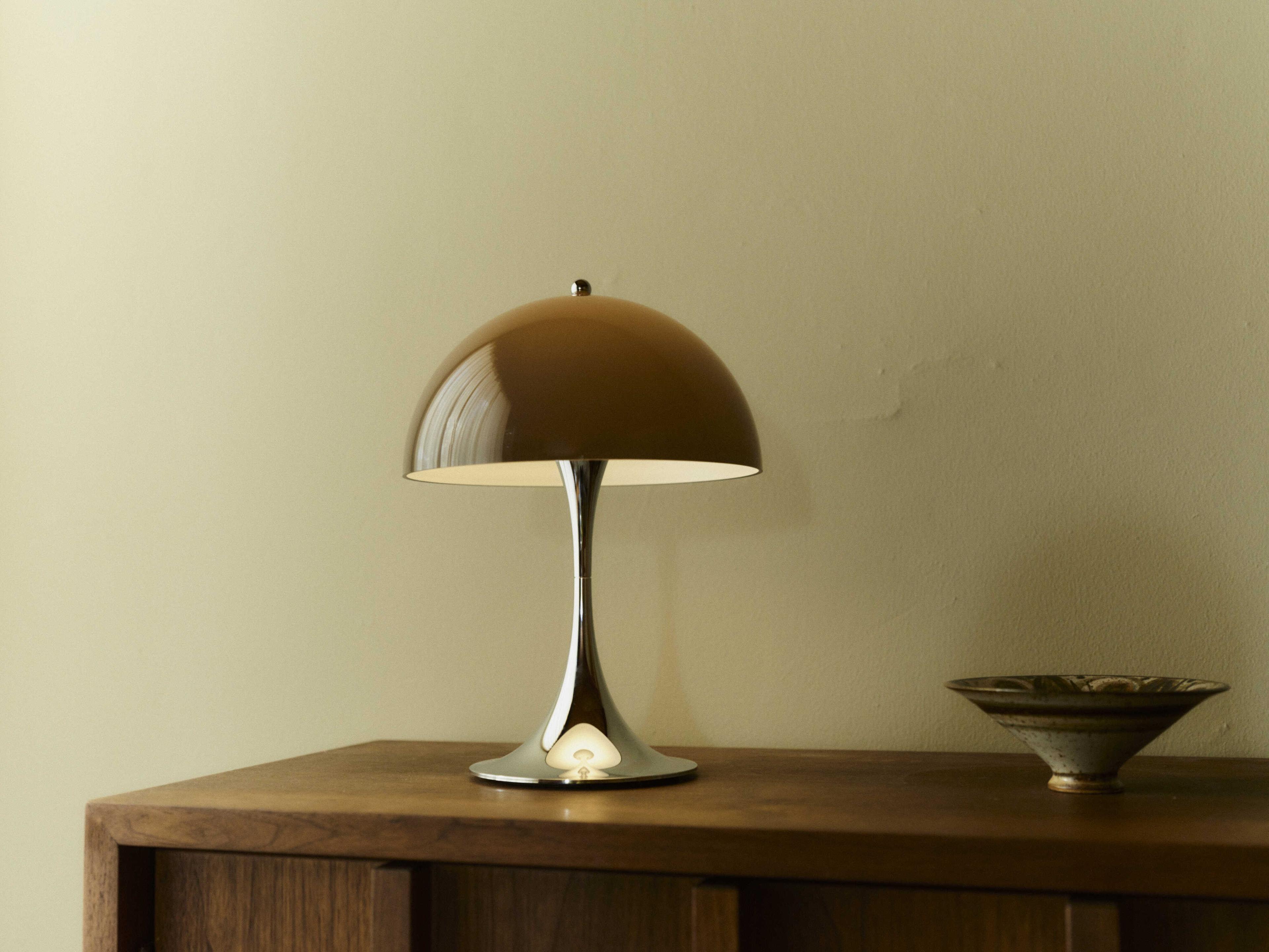 Louis Poulsen Panthella-250 Opal Brown Table Lamp
