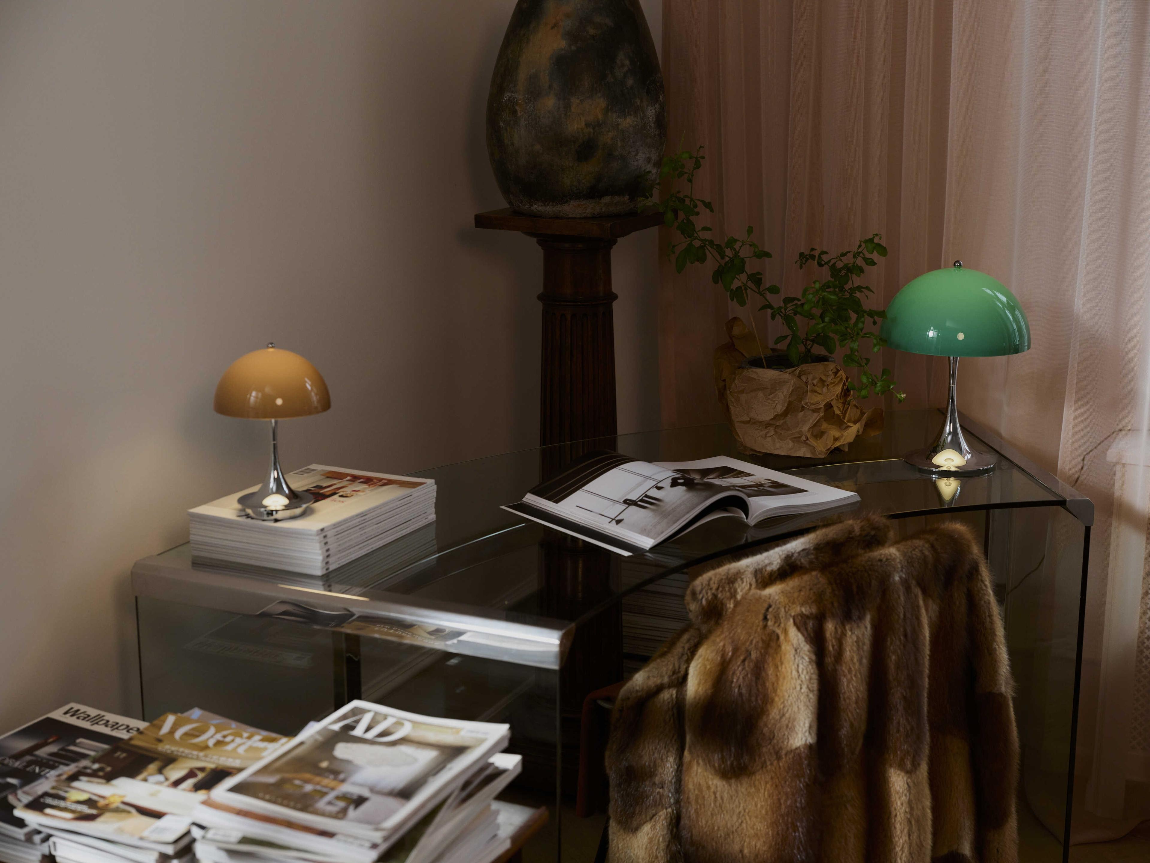 Louis Poulsen Panthella-250 Opal Green Table Lamp