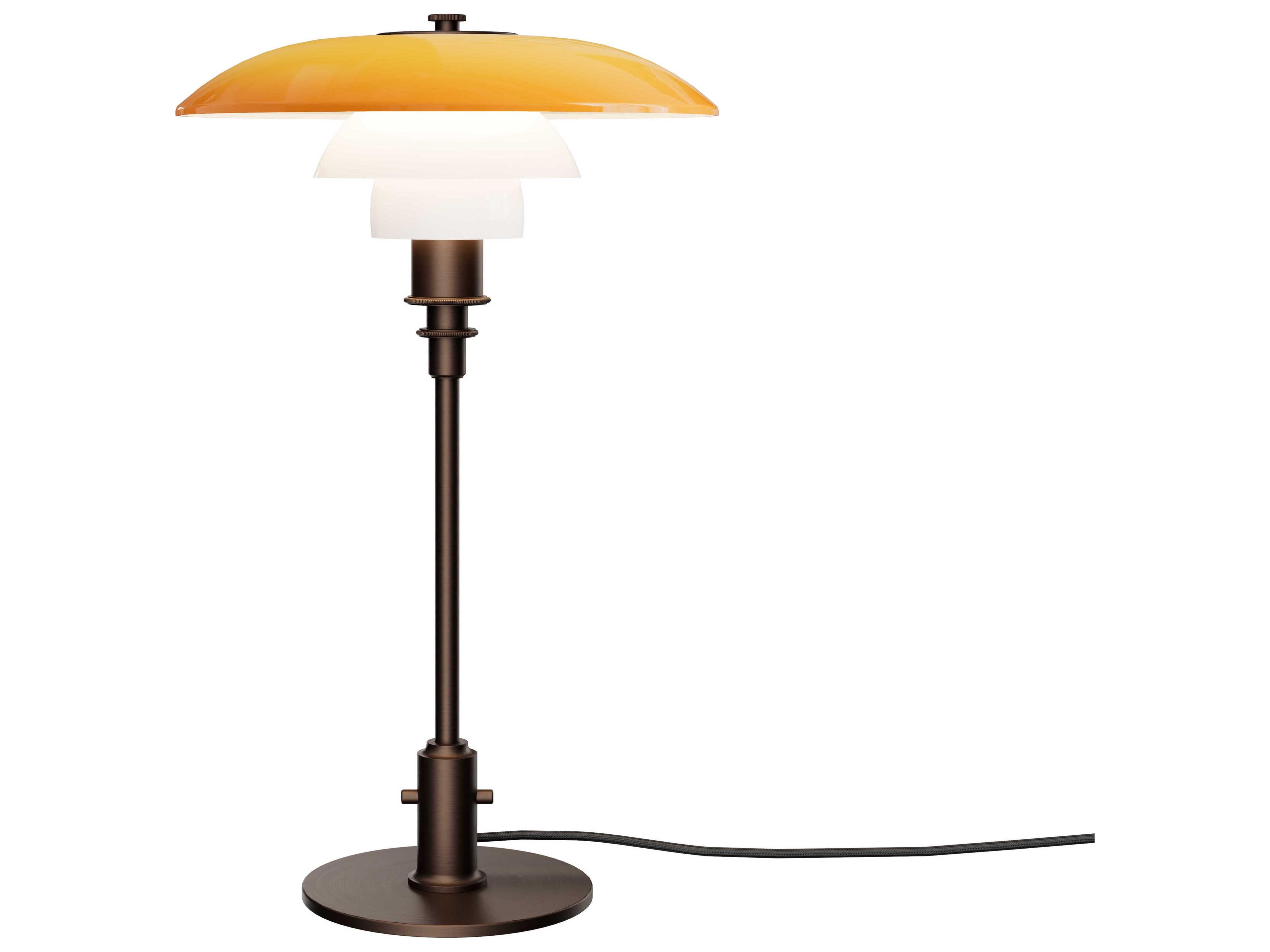 Louis Poulsen PH-3/2 Amber Opal White Bronze Table Lamp