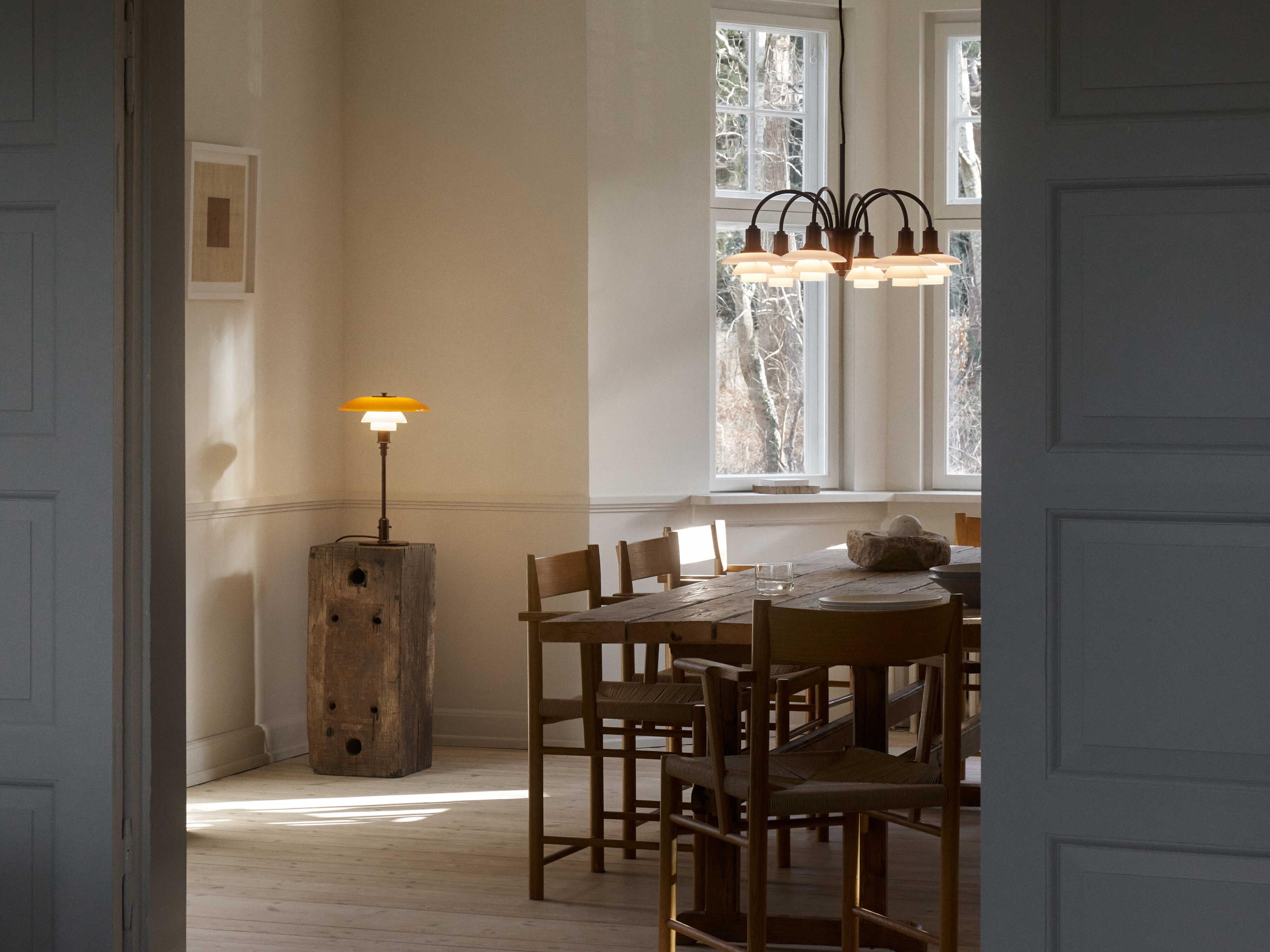 Louis Poulsen PH-3/2 Amber Opal White Bronze Table Lamp