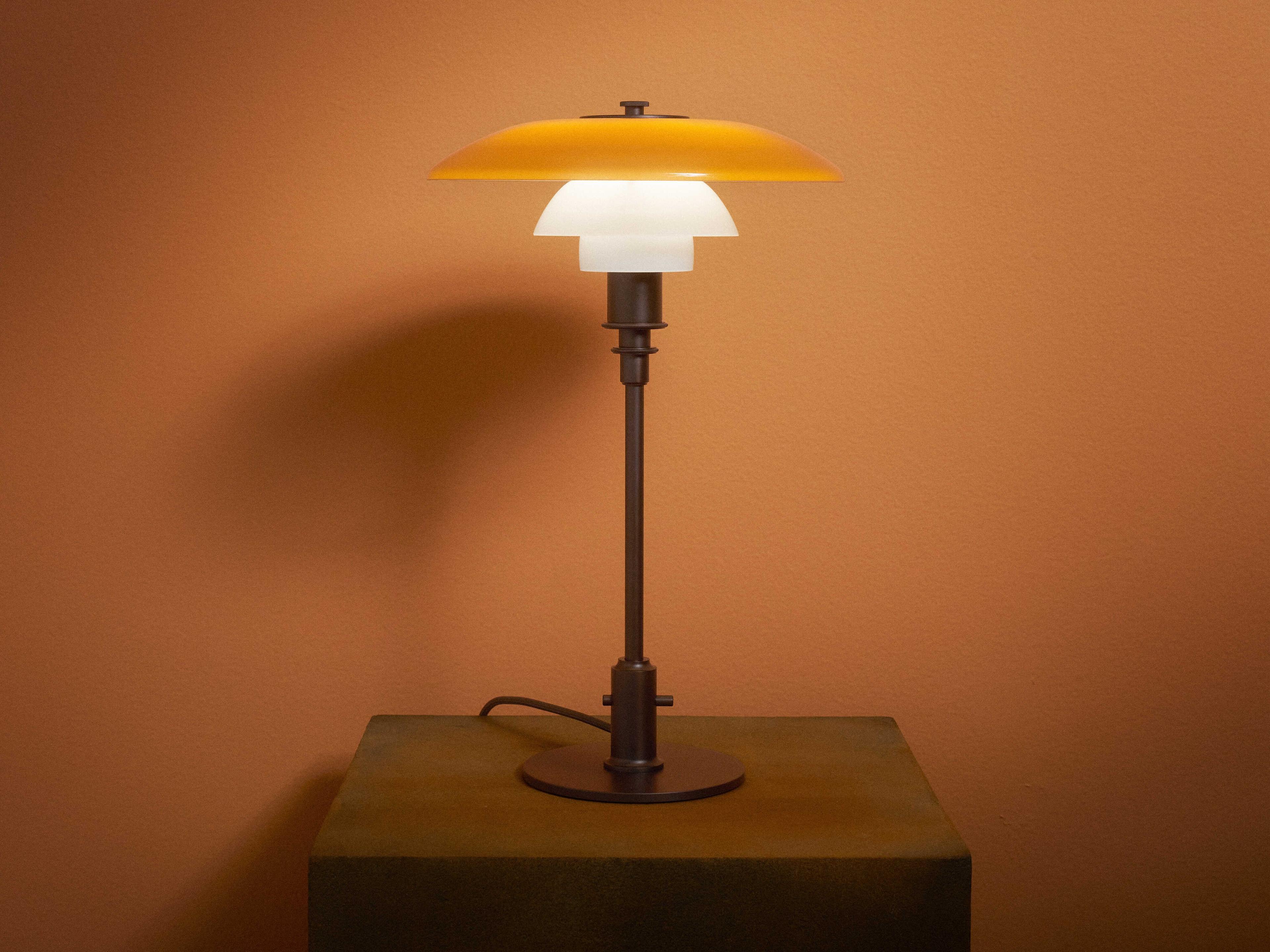 Louis Poulsen PH-3/2 Amber Opal White Bronze Table Lamp