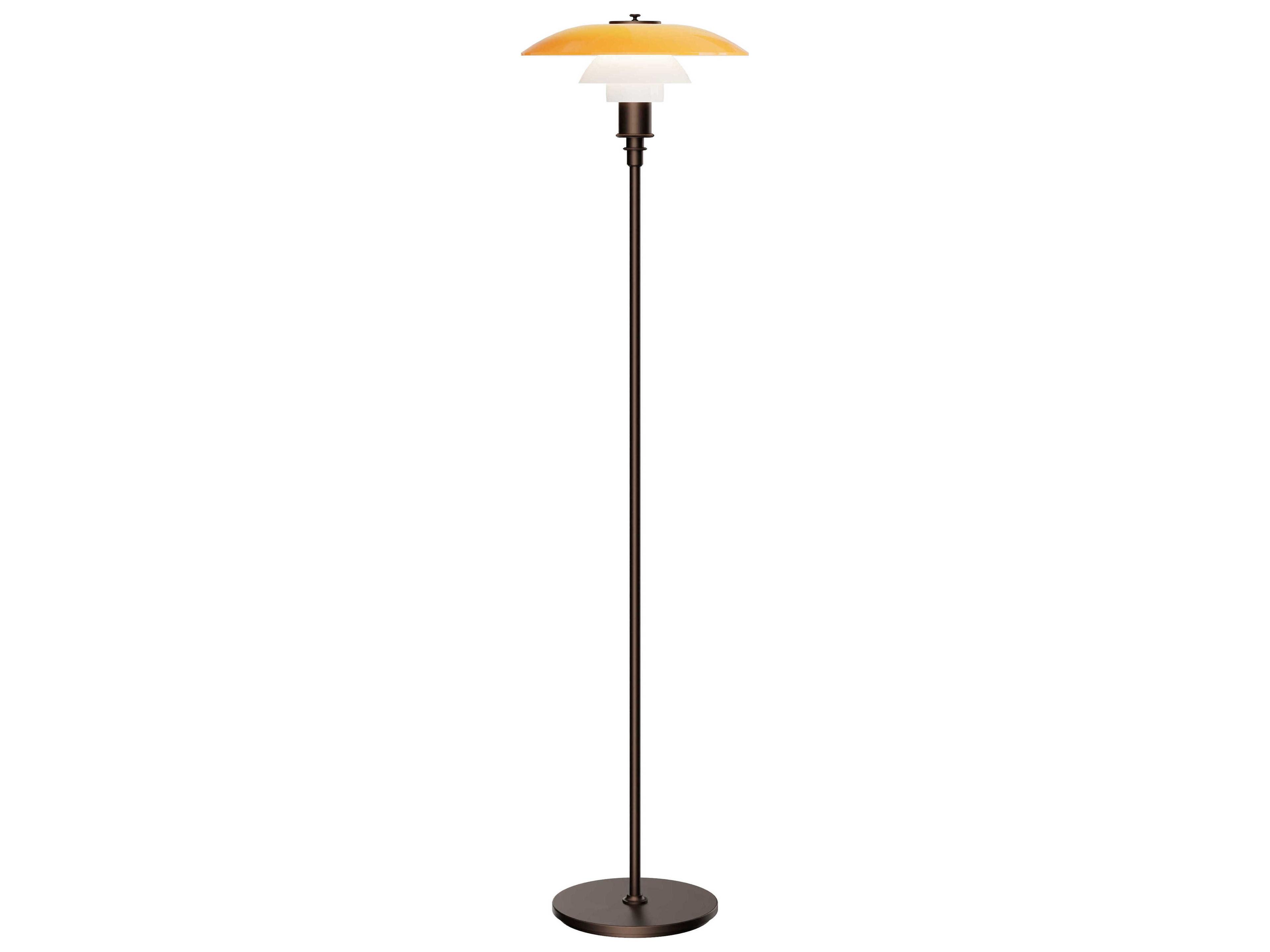 Louis Poulsen PH-3-1/2-2-1/2 Amber Opal White Yellow Floor Lamp
