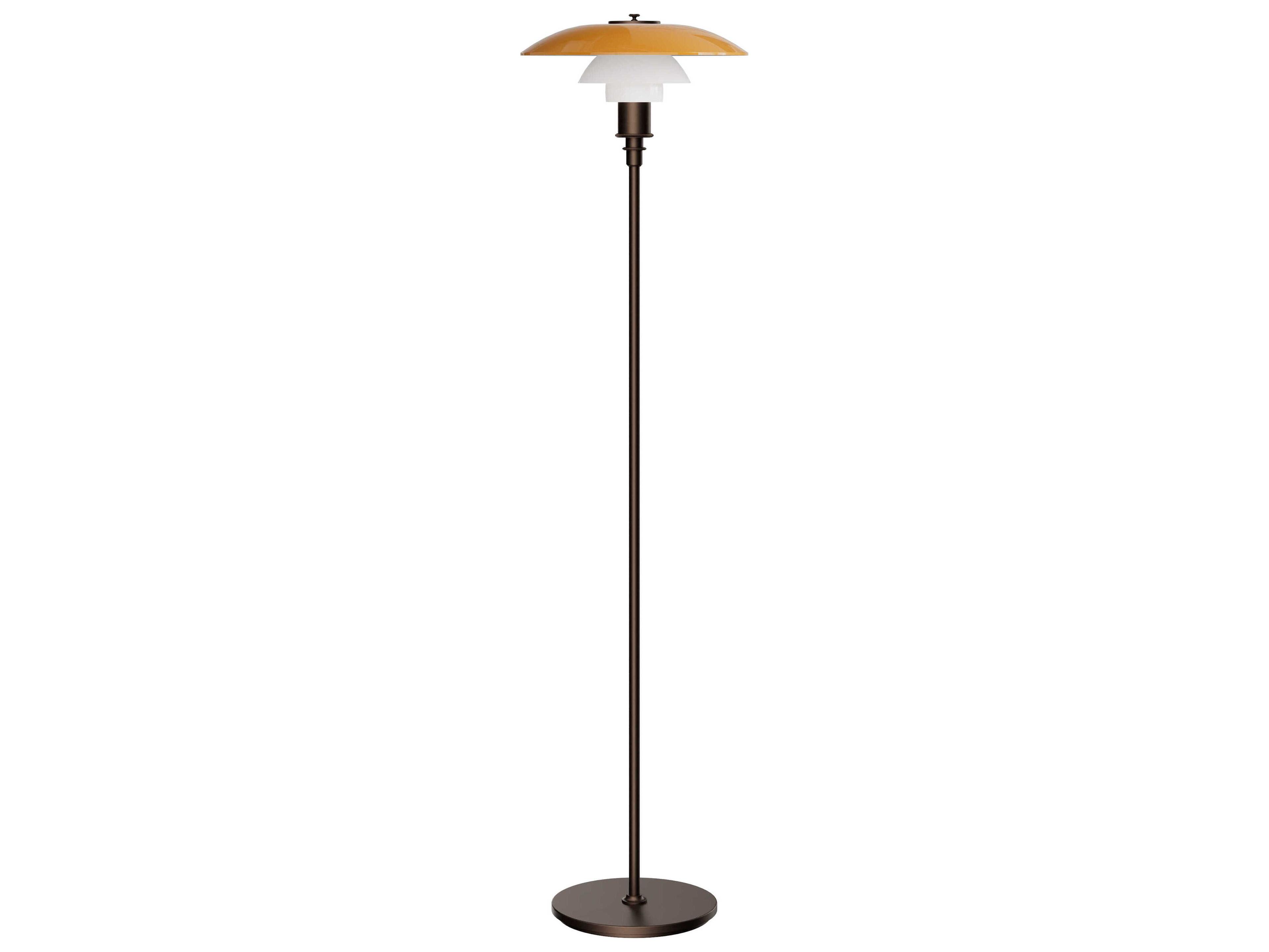 Louis Poulsen PH-3-1/2-2-1/2 Amber Opal White Yellow Floor Lamp